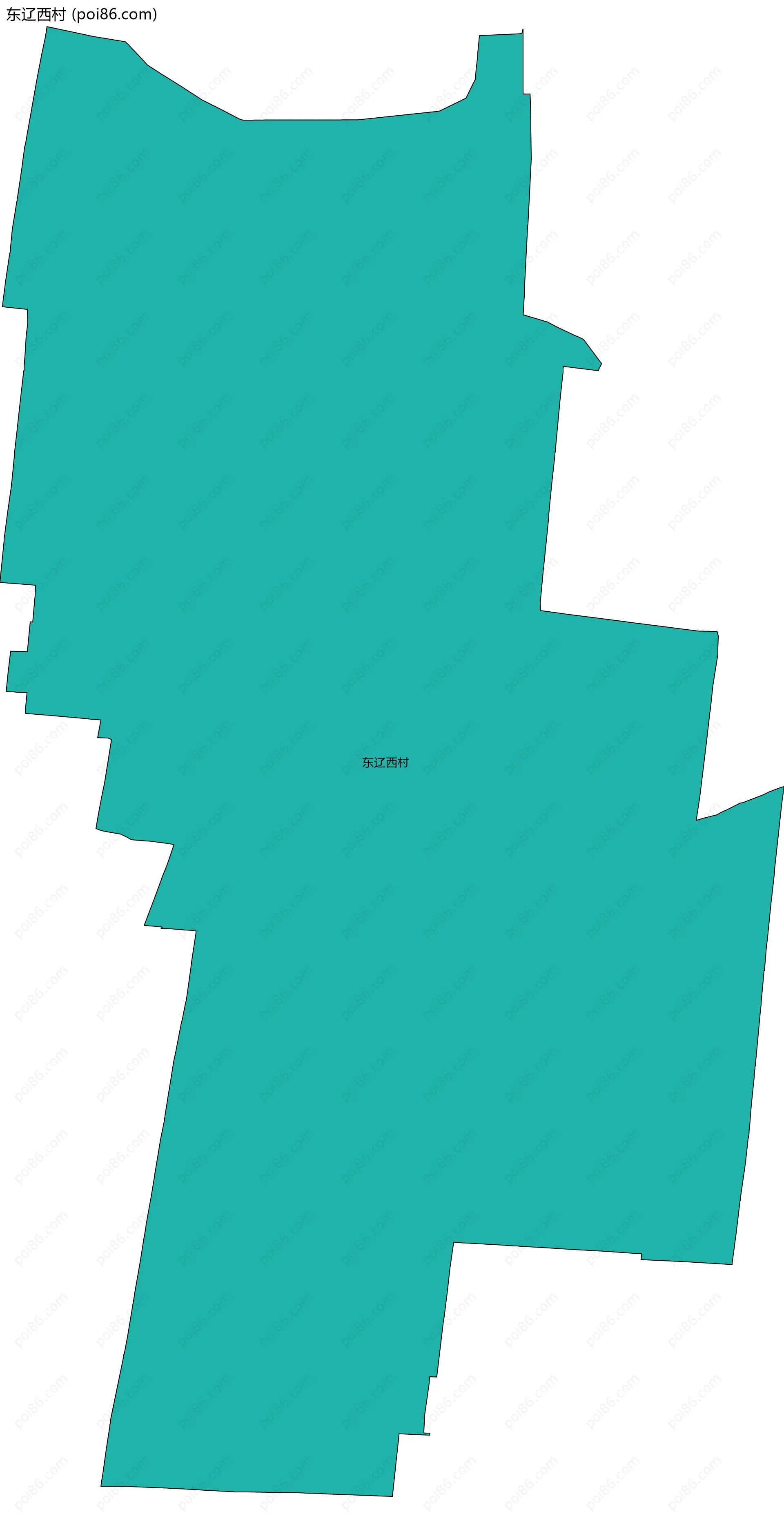 东辽西村边界地图