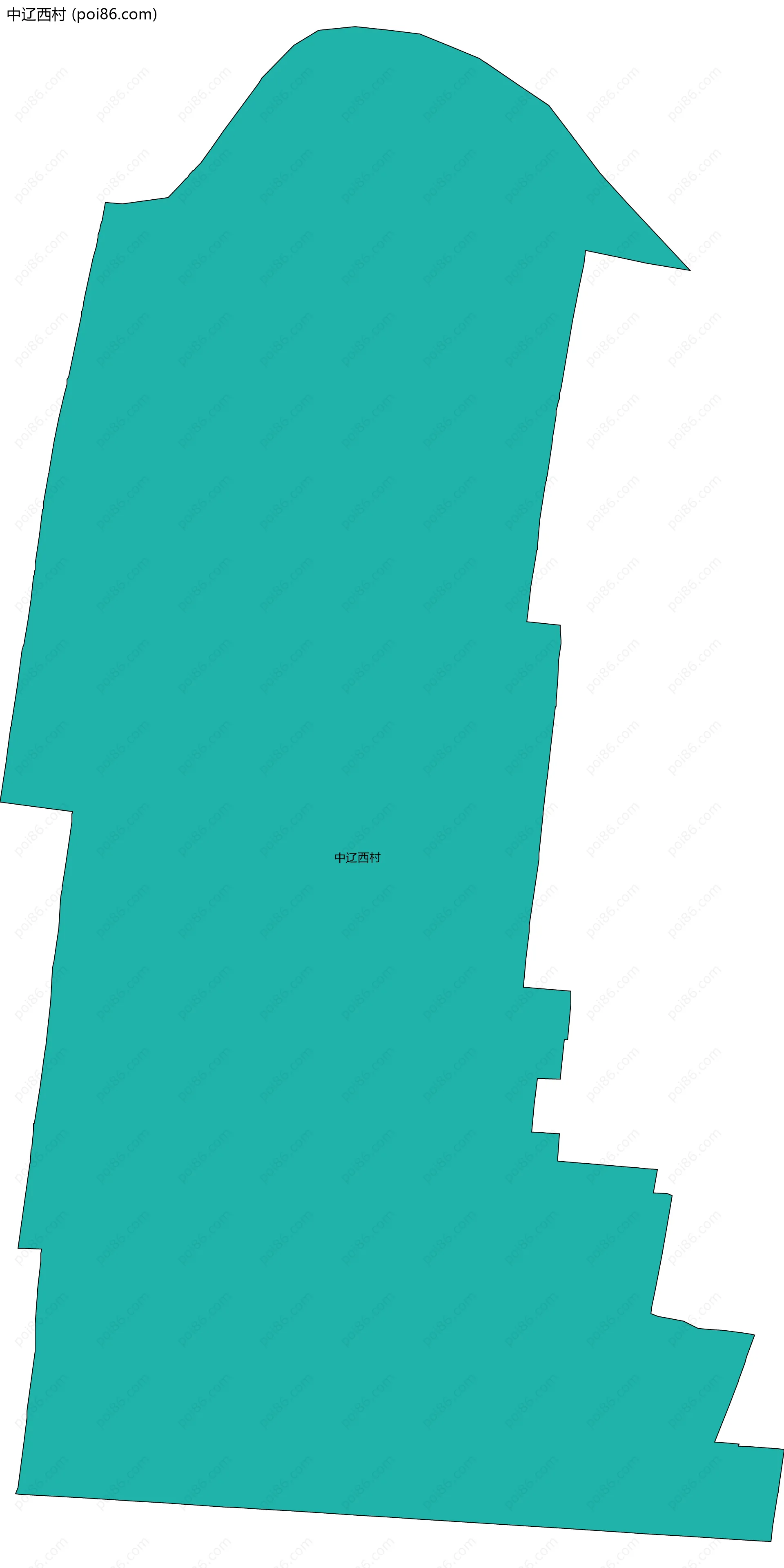 中辽西村边界地图