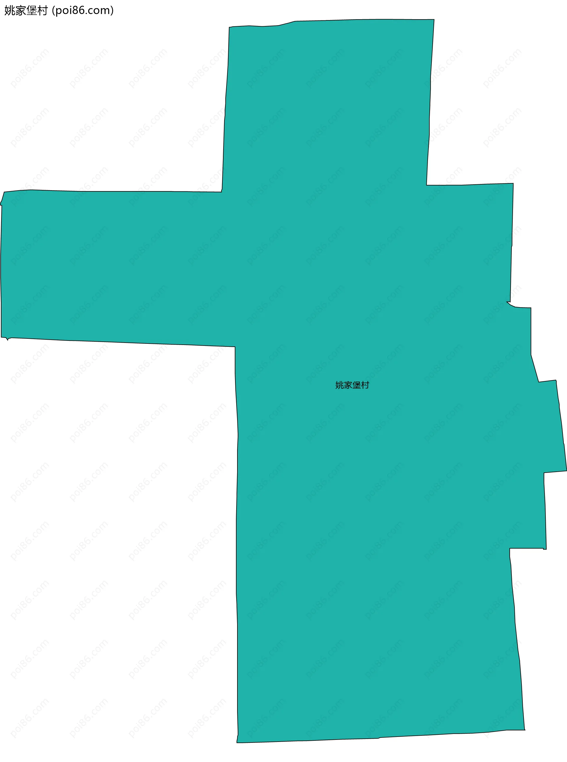 姚家堡村边界地图