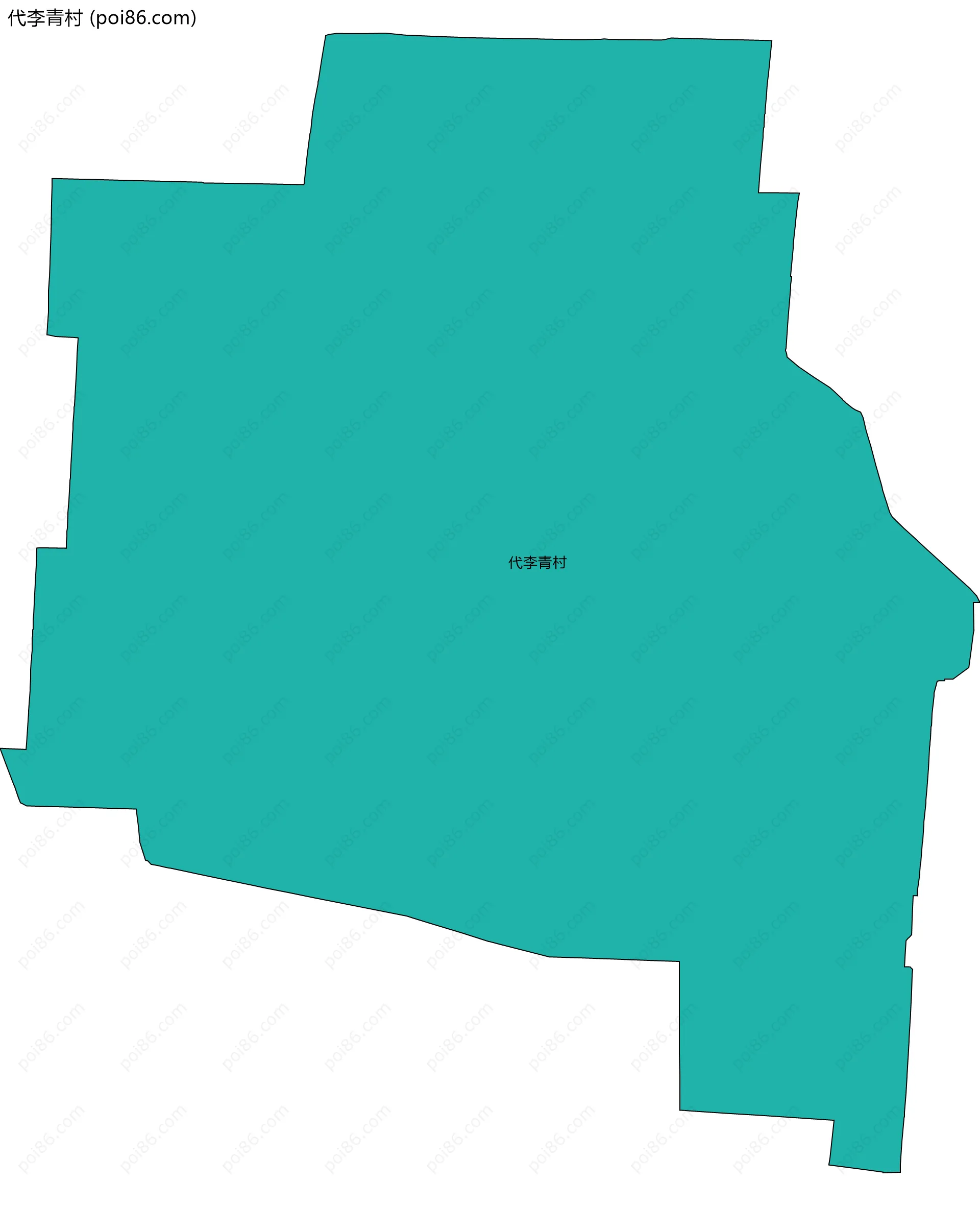 代李青村边界地图