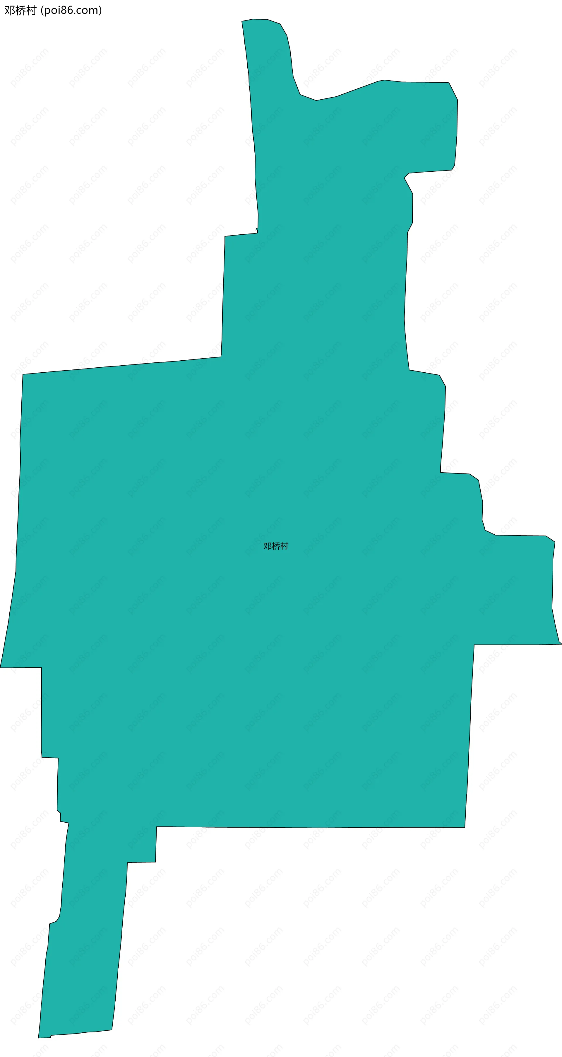 邓桥村边界地图