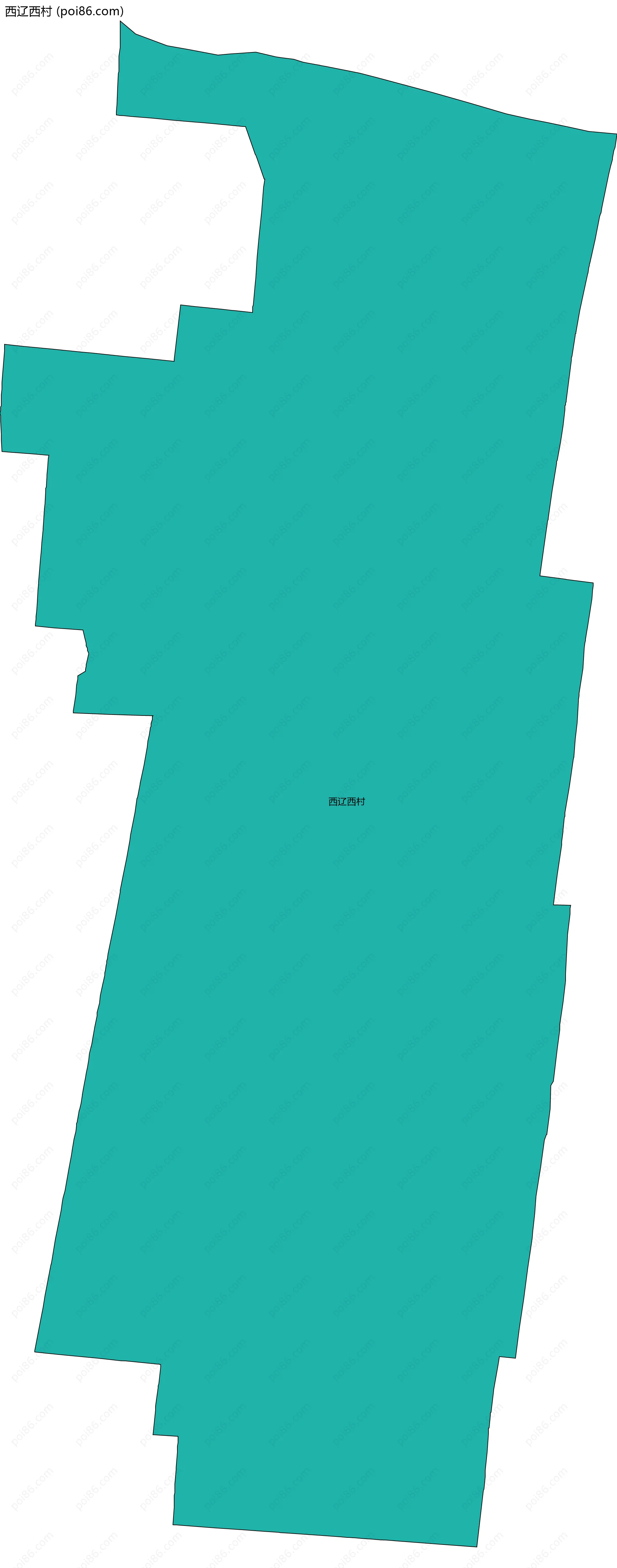 西辽西村边界地图