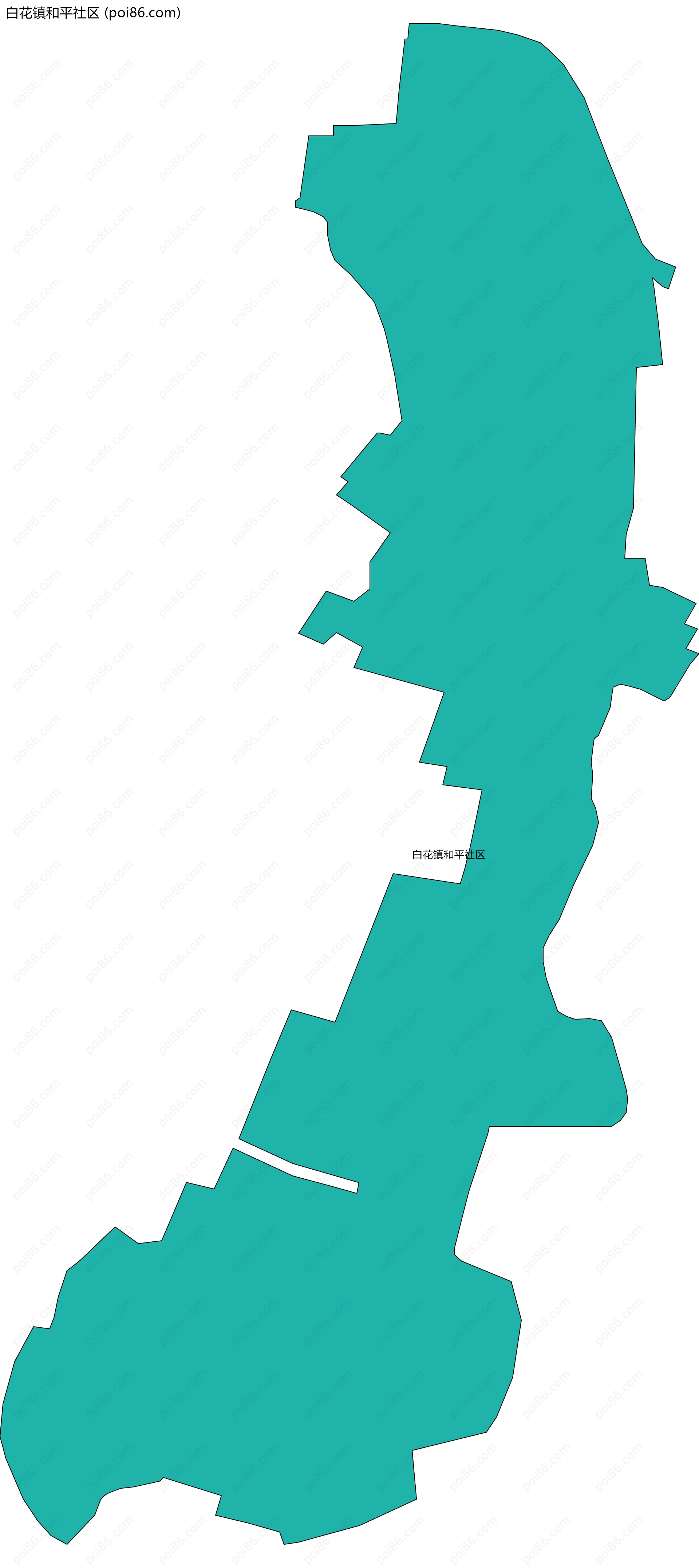 白花镇和平社区边界地图