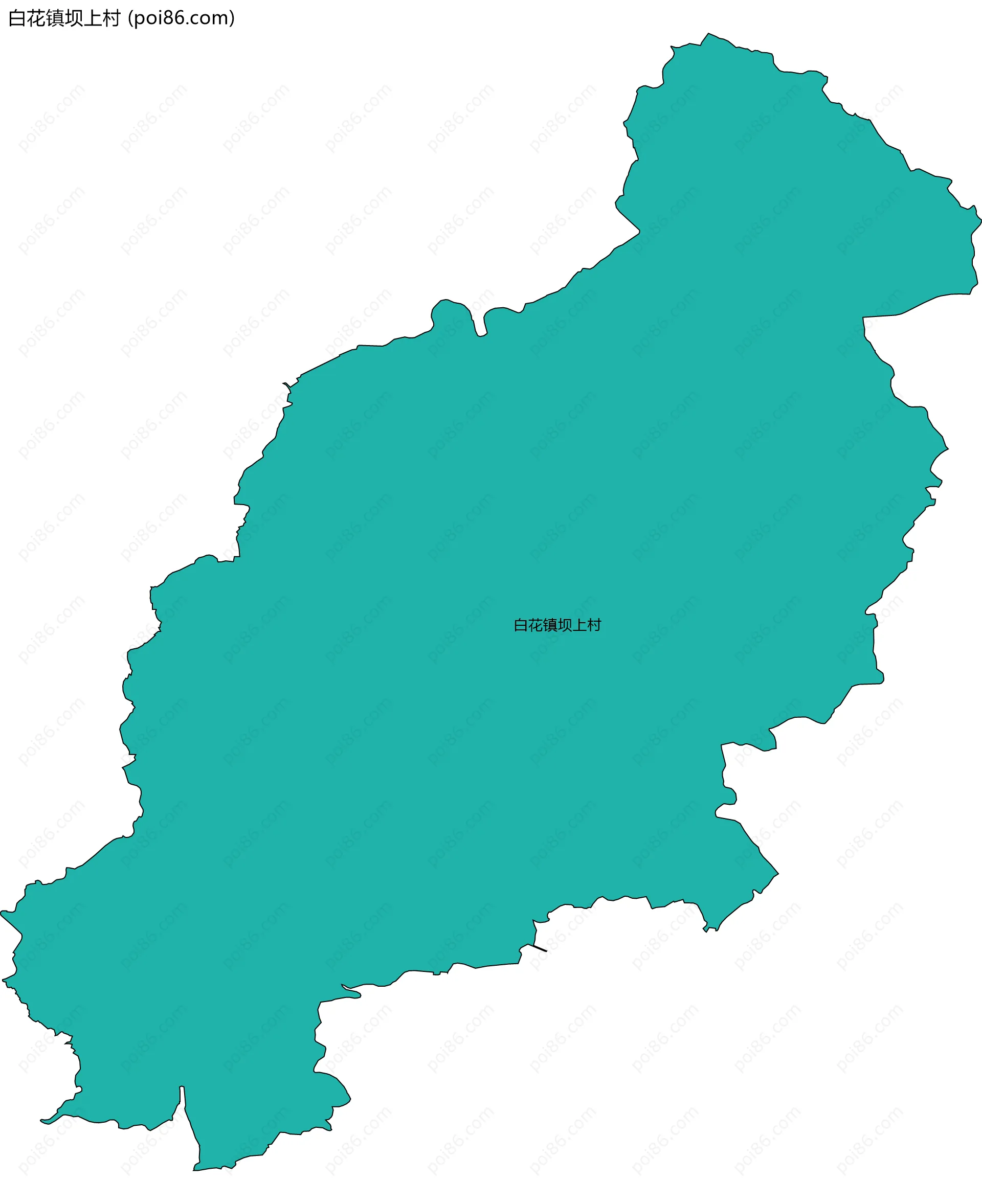 白花镇坝上村边界地图