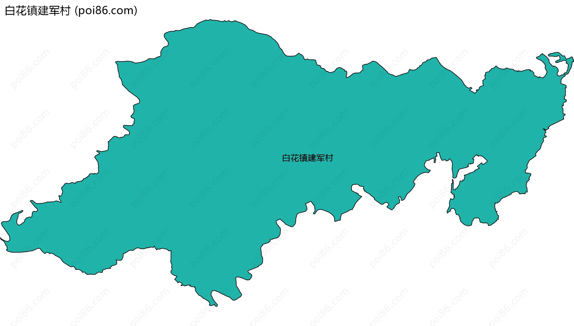 白花镇建军村边界地图