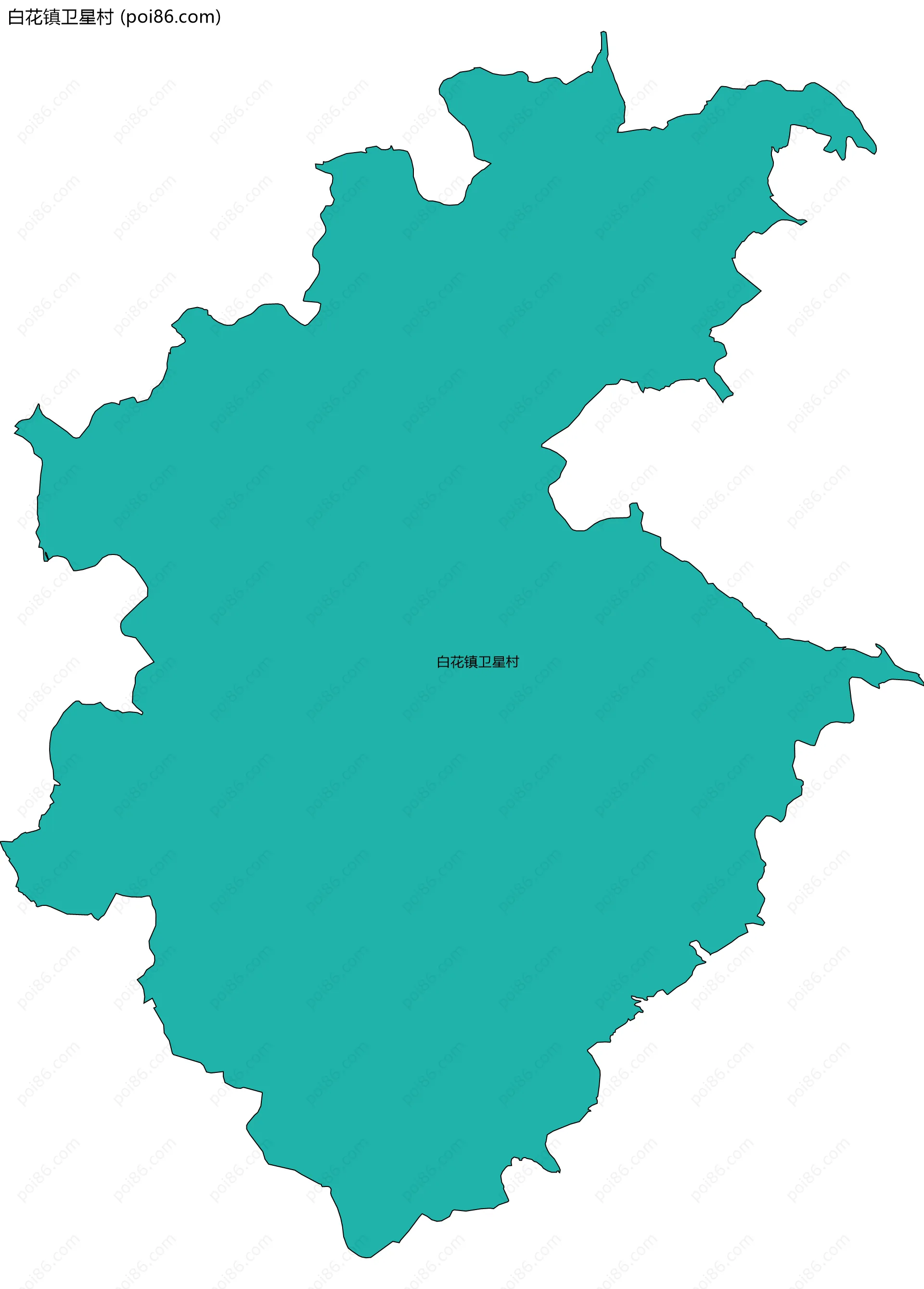 白花镇卫星村边界地图