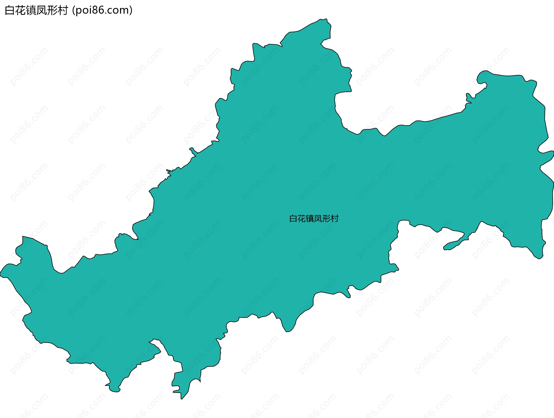 白花镇凤形村边界地图