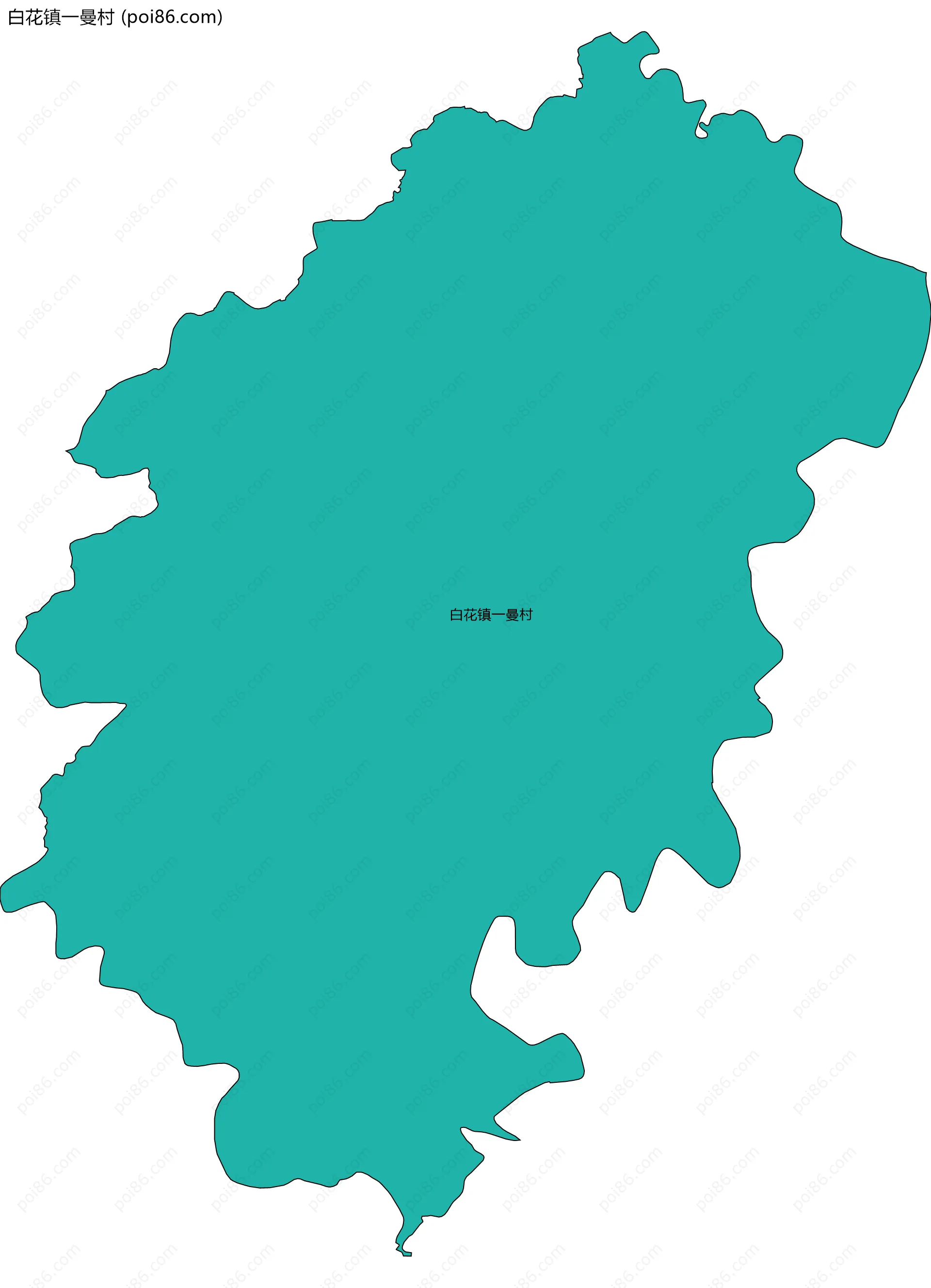白花镇一曼村边界地图