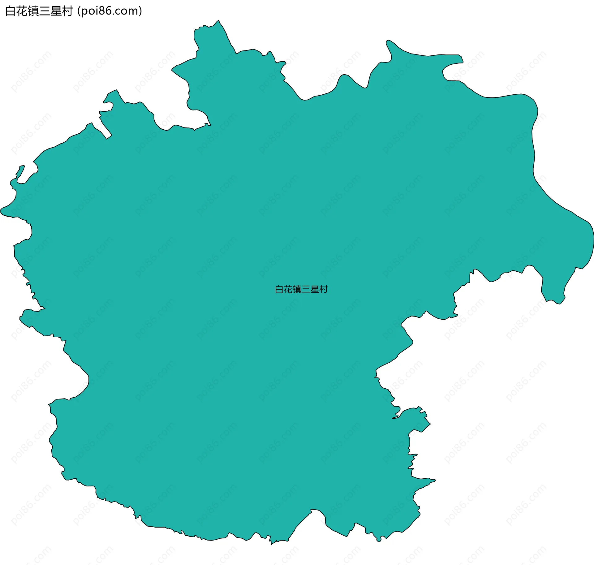 白花镇三星村边界地图