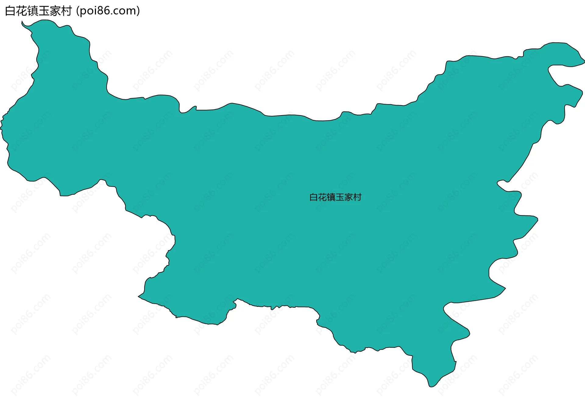 白花镇玉家村边界地图
