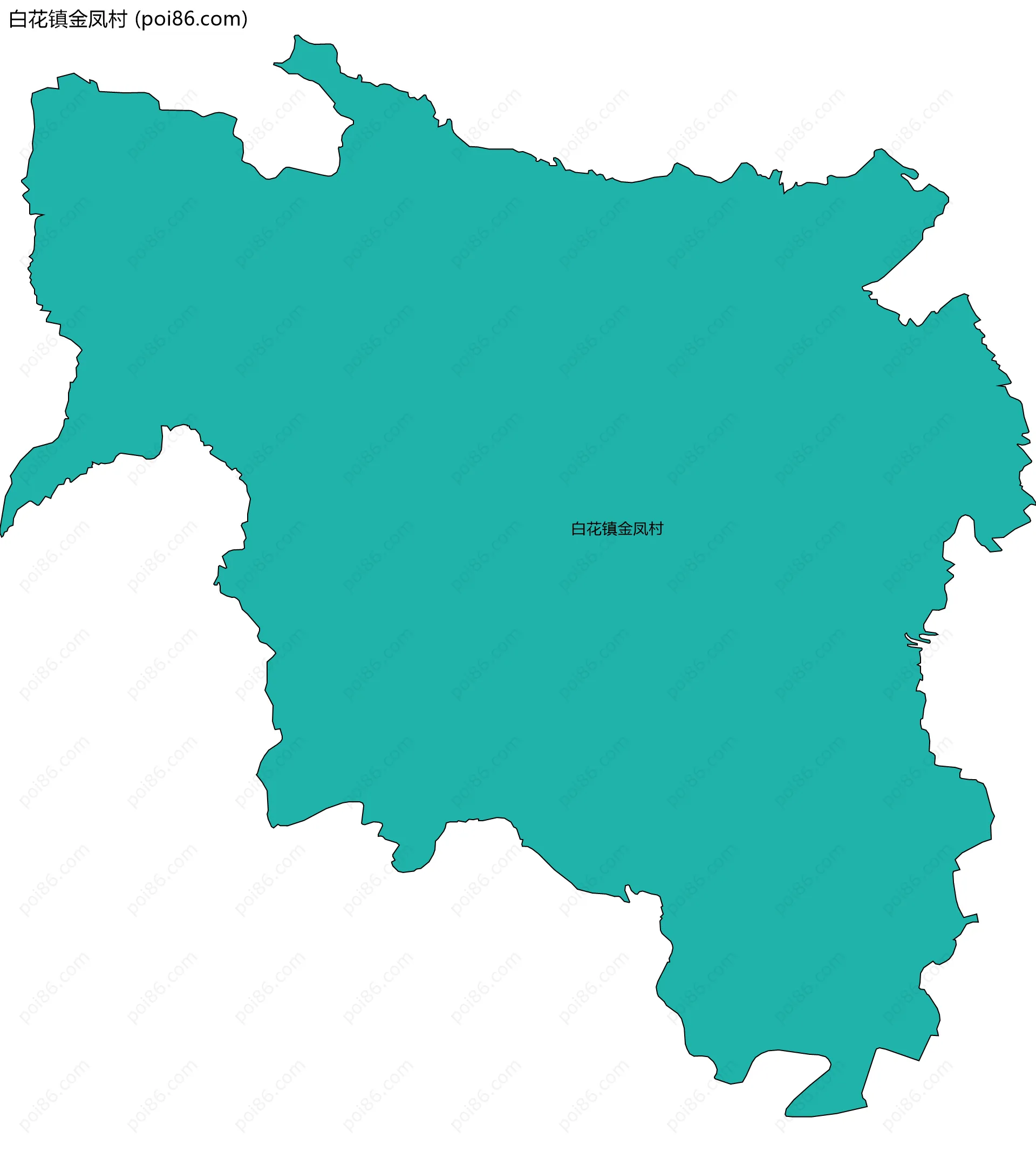 白花镇金凤村边界地图
