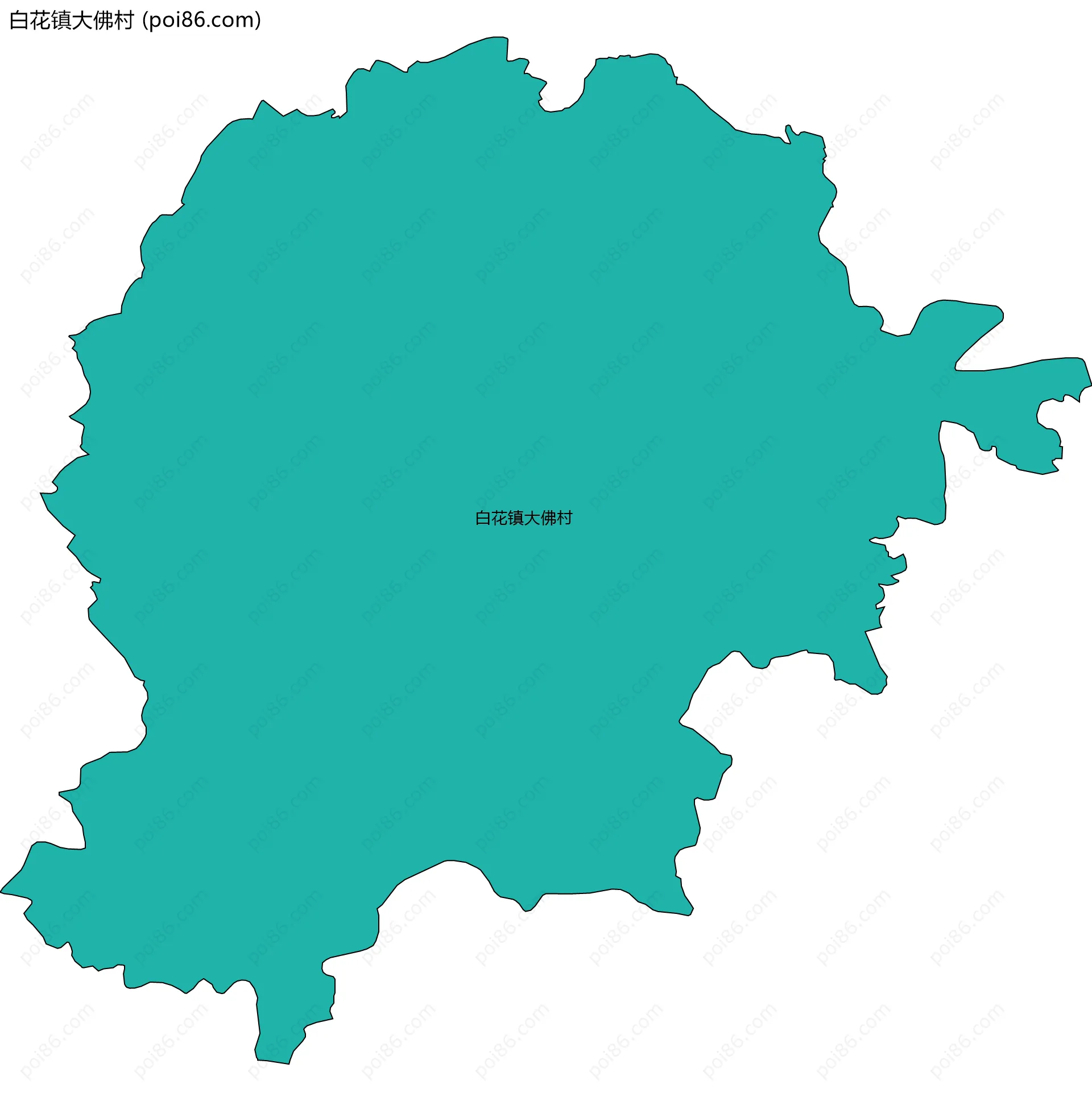 白花镇大佛村边界地图