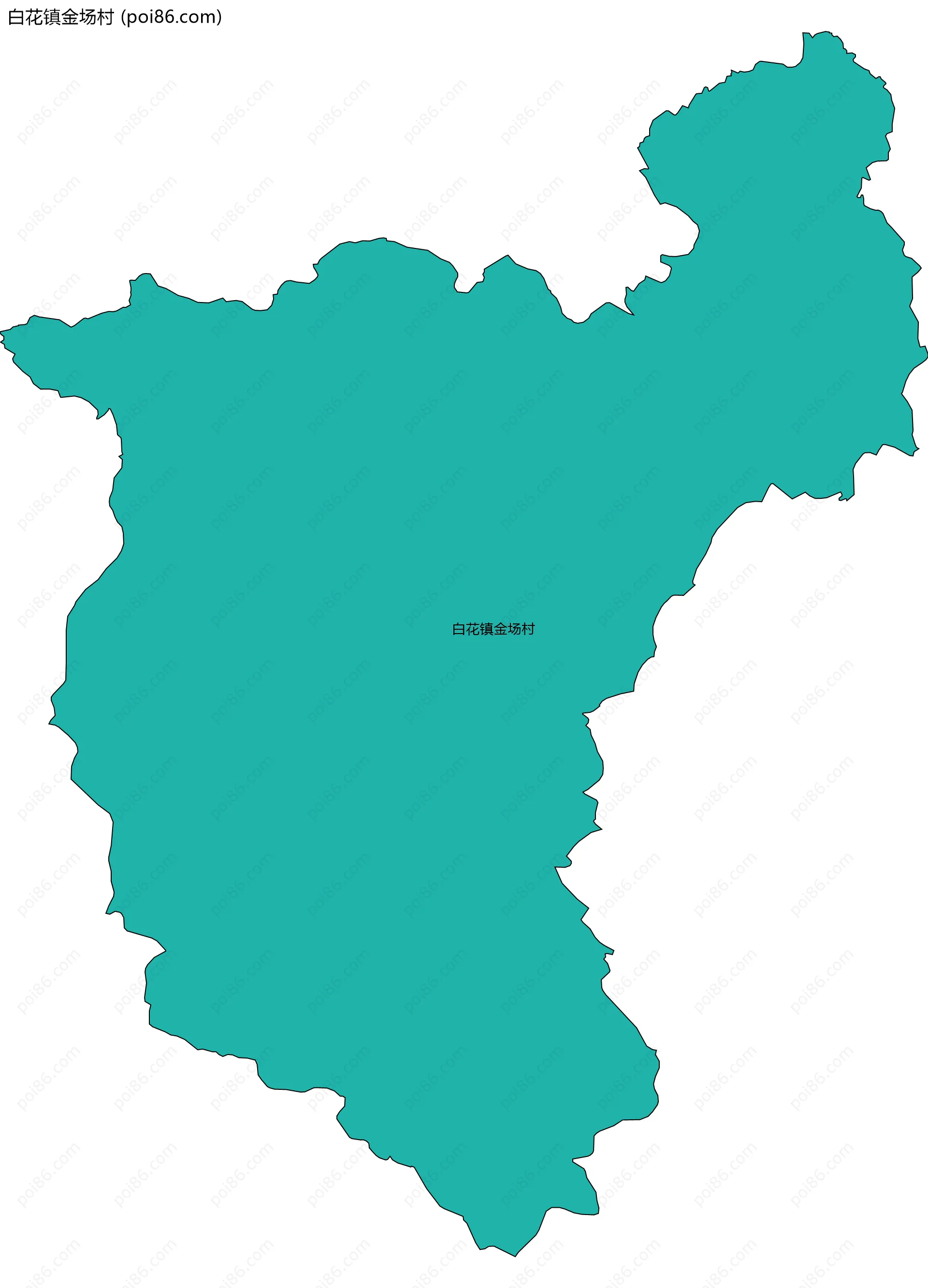 白花镇金场村边界地图
