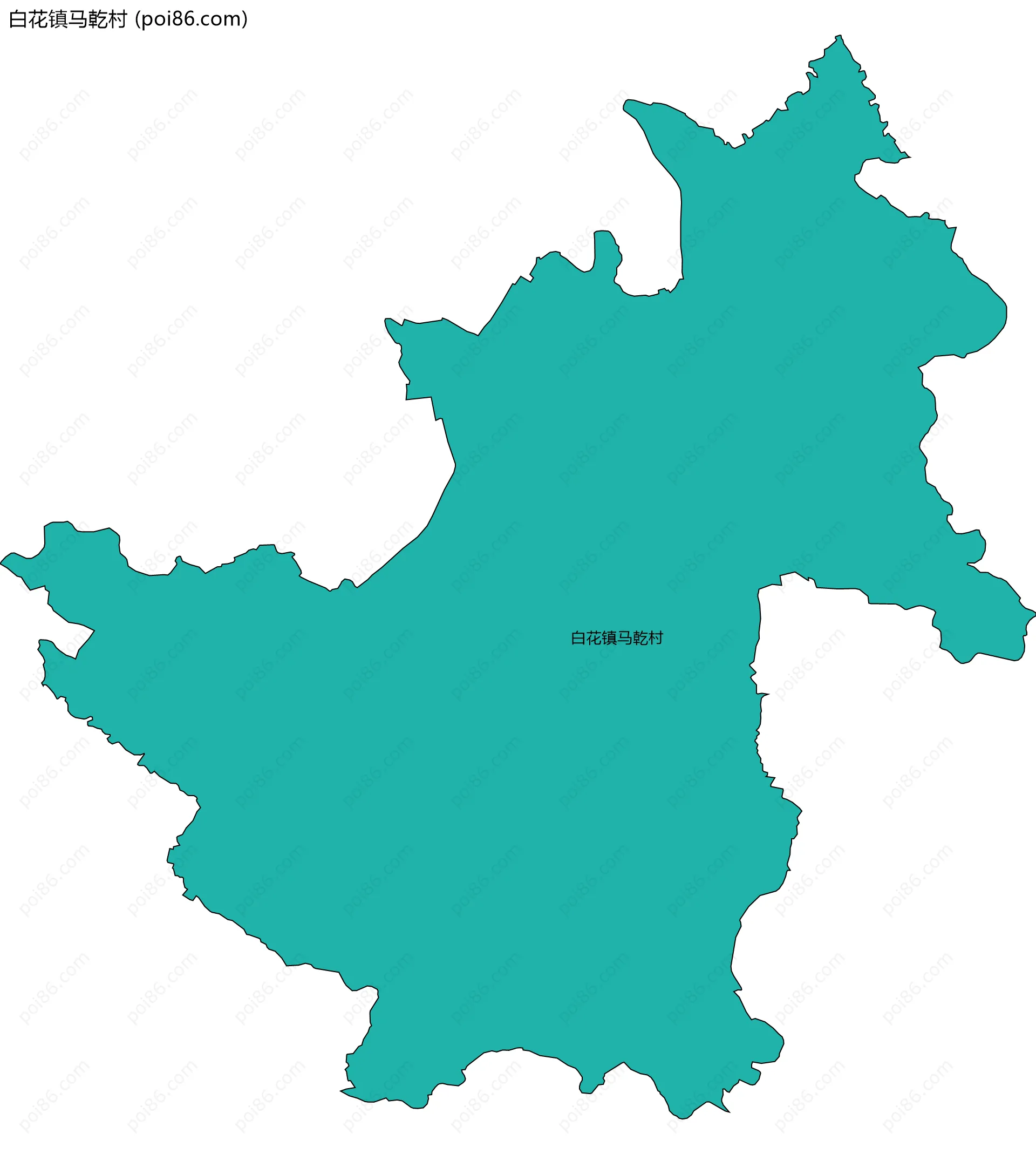 白花镇马乾村边界地图