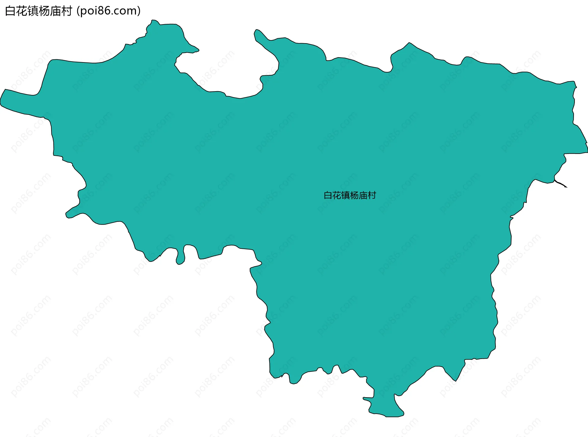 白花镇杨庙村边界地图