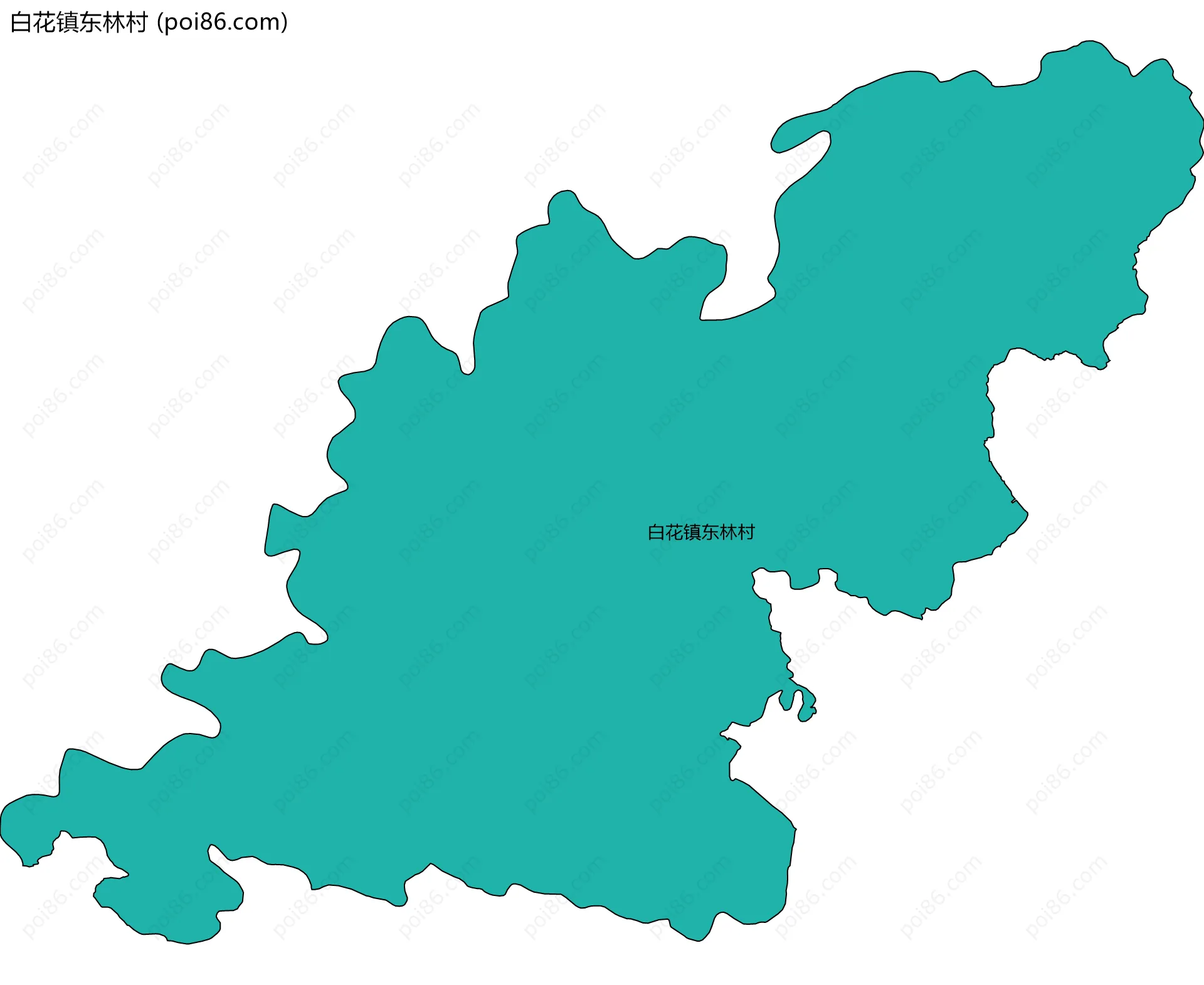 白花镇东林村边界地图