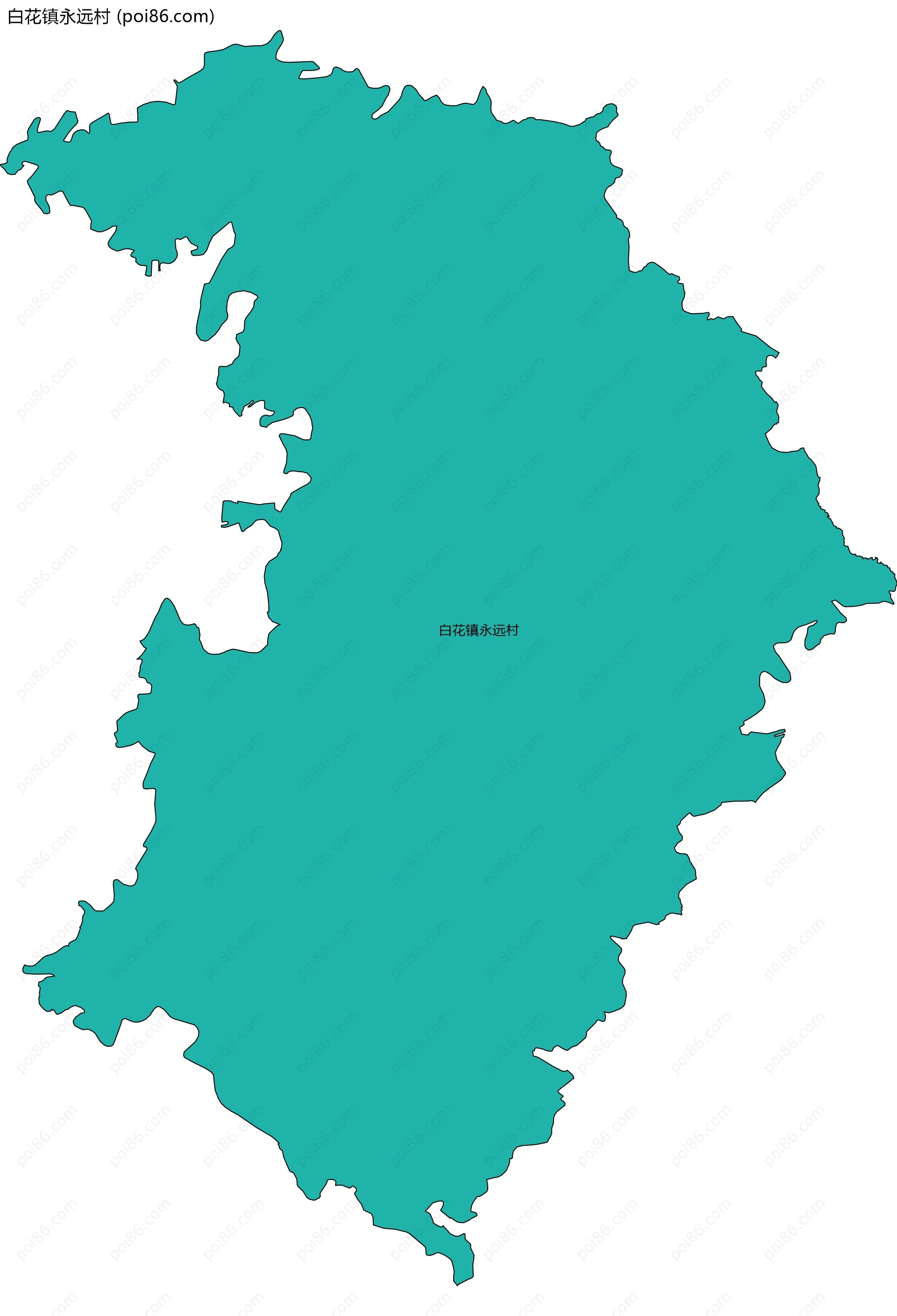 白花镇永远村边界地图