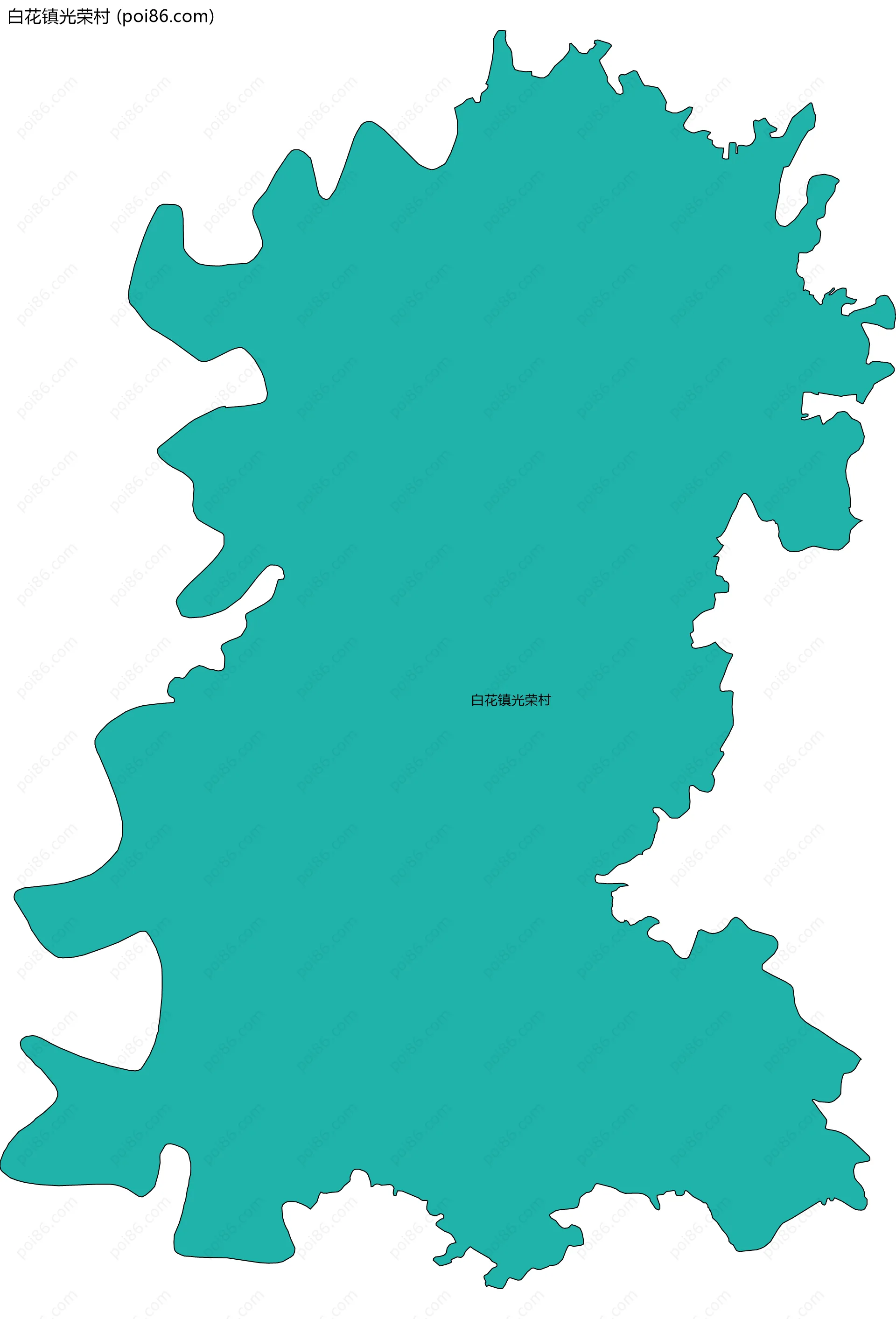 白花镇光荣村边界地图