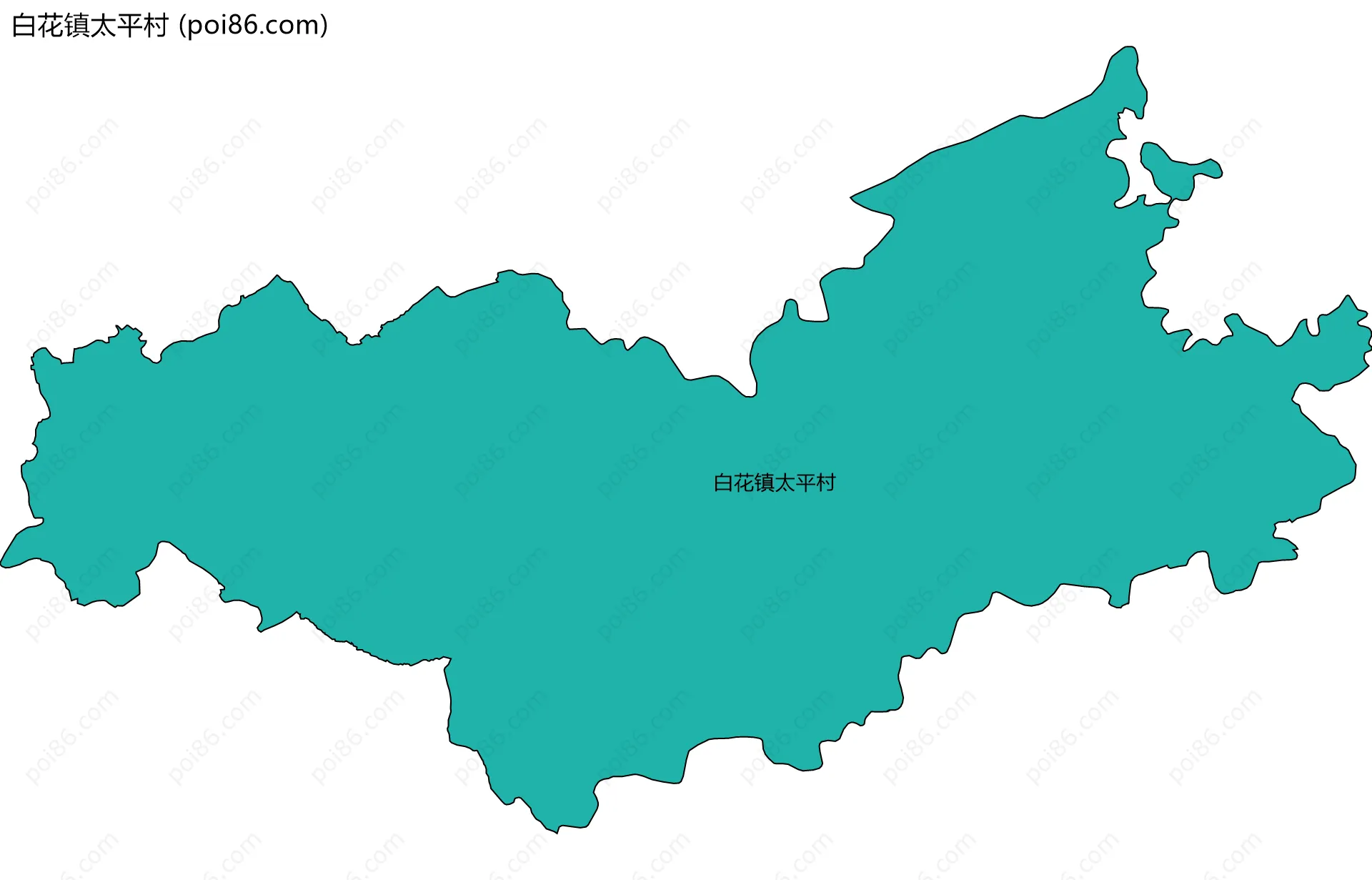 白花镇太平村边界地图