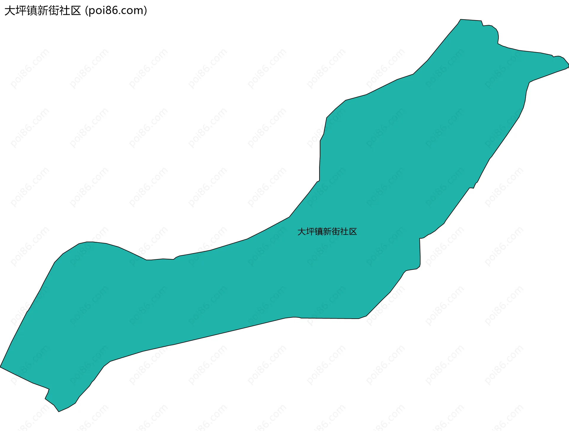 大坪镇新街社区边界地图