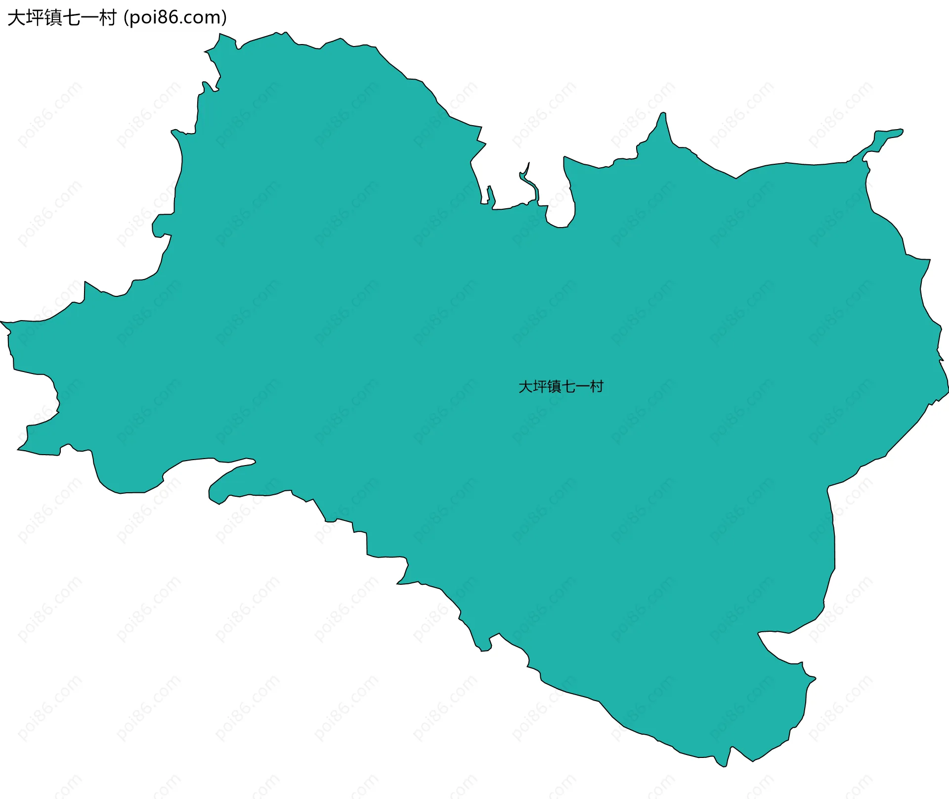大坪镇七一村边界地图