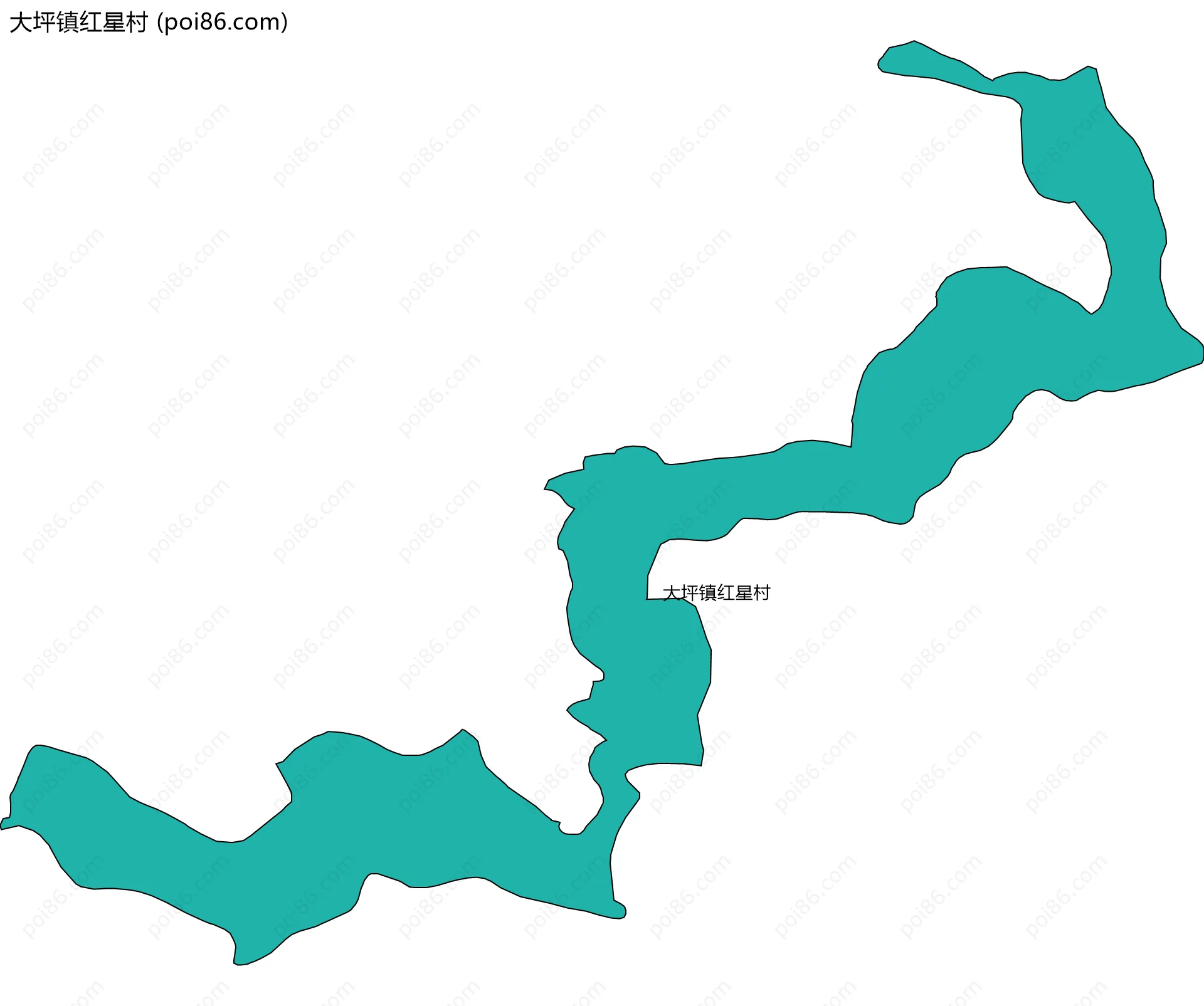 大坪镇红星村边界地图