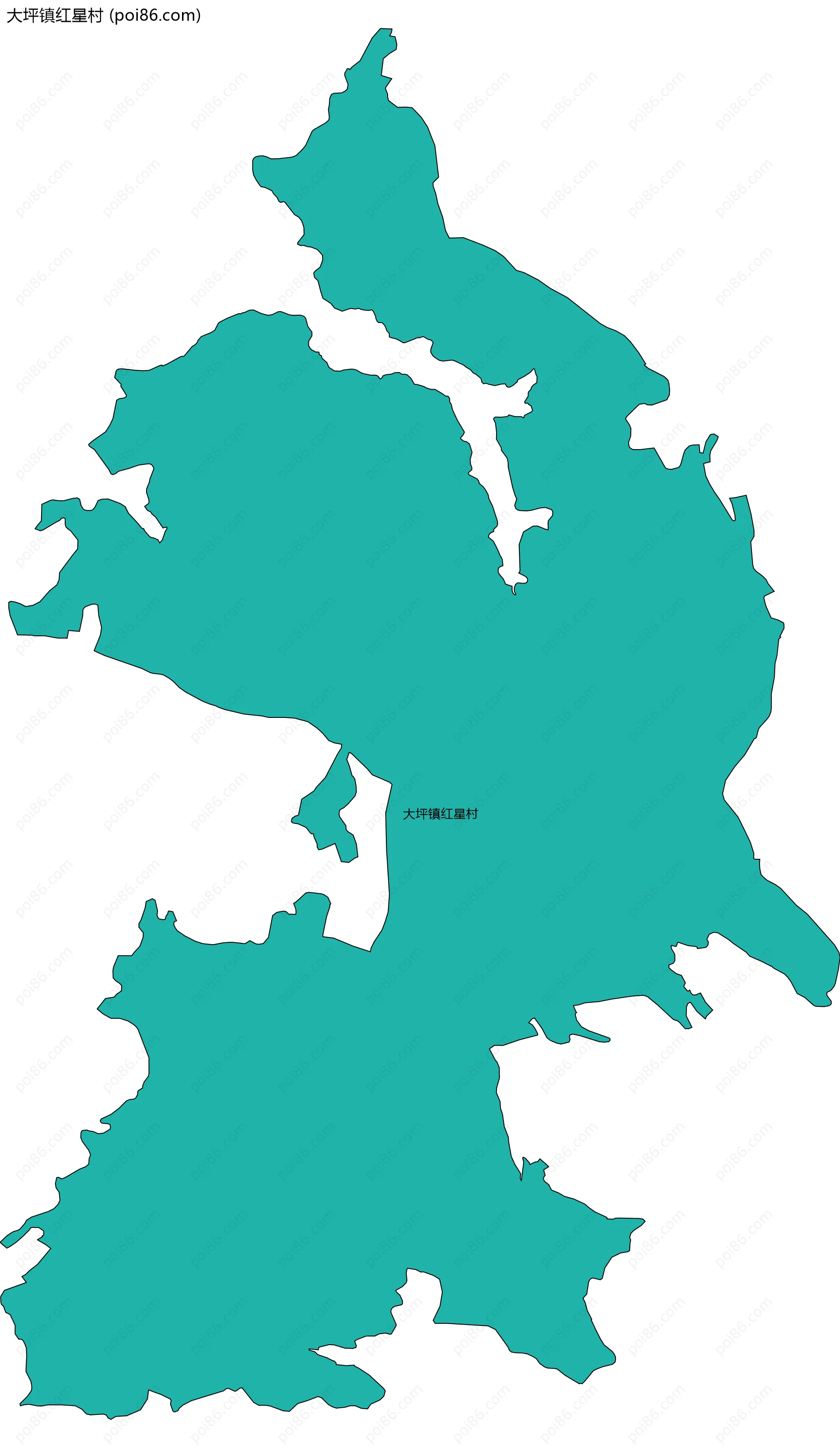 大坪镇红星村边界地图