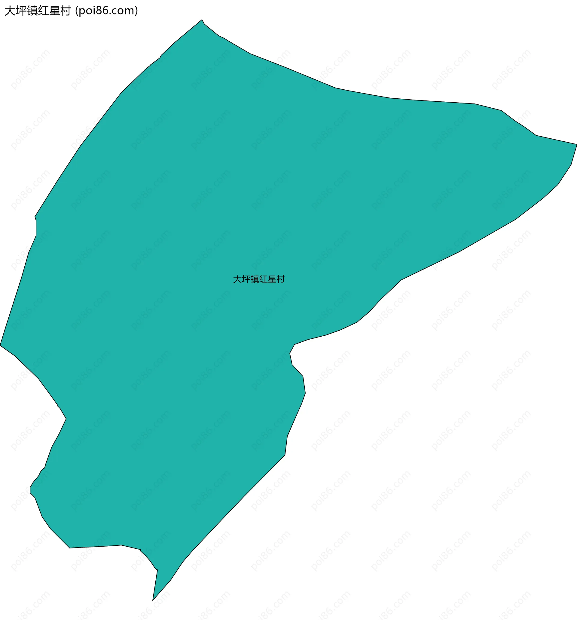 大坪镇红星村边界地图