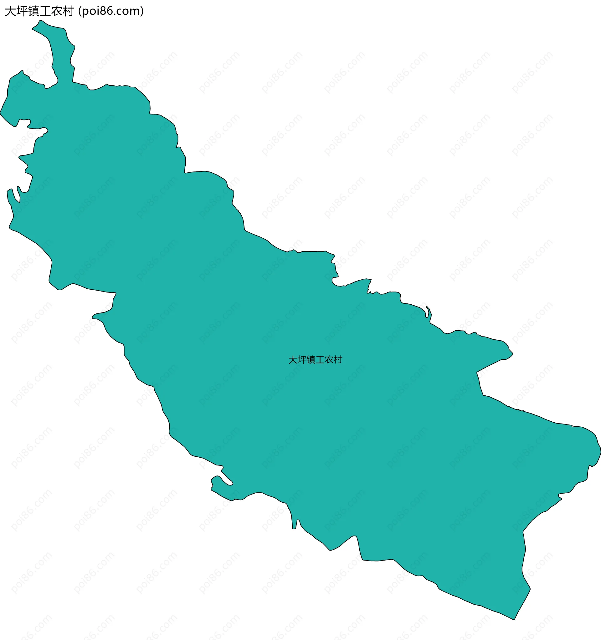 大坪镇工农村边界地图