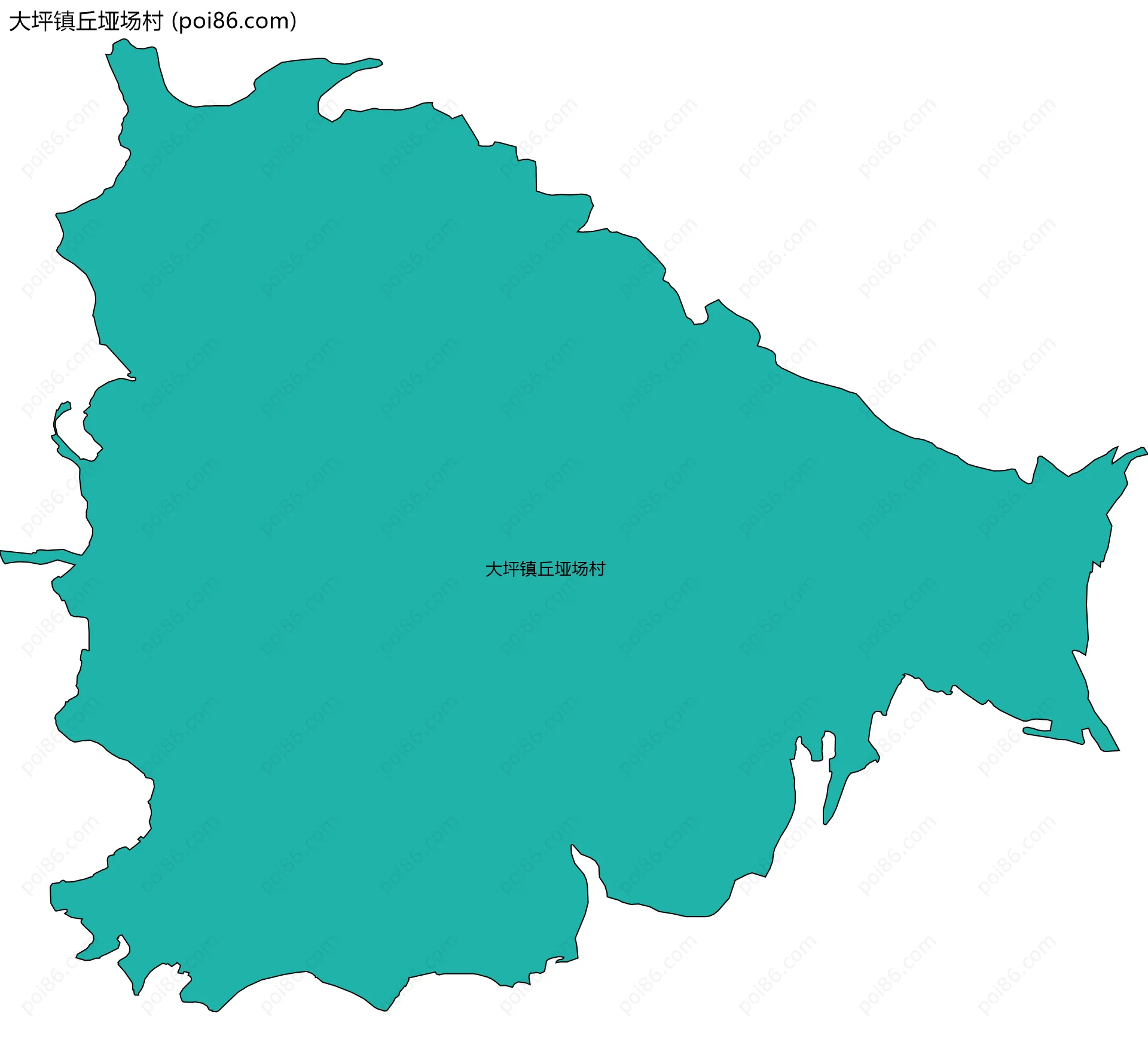 大坪镇丘垭场村边界地图