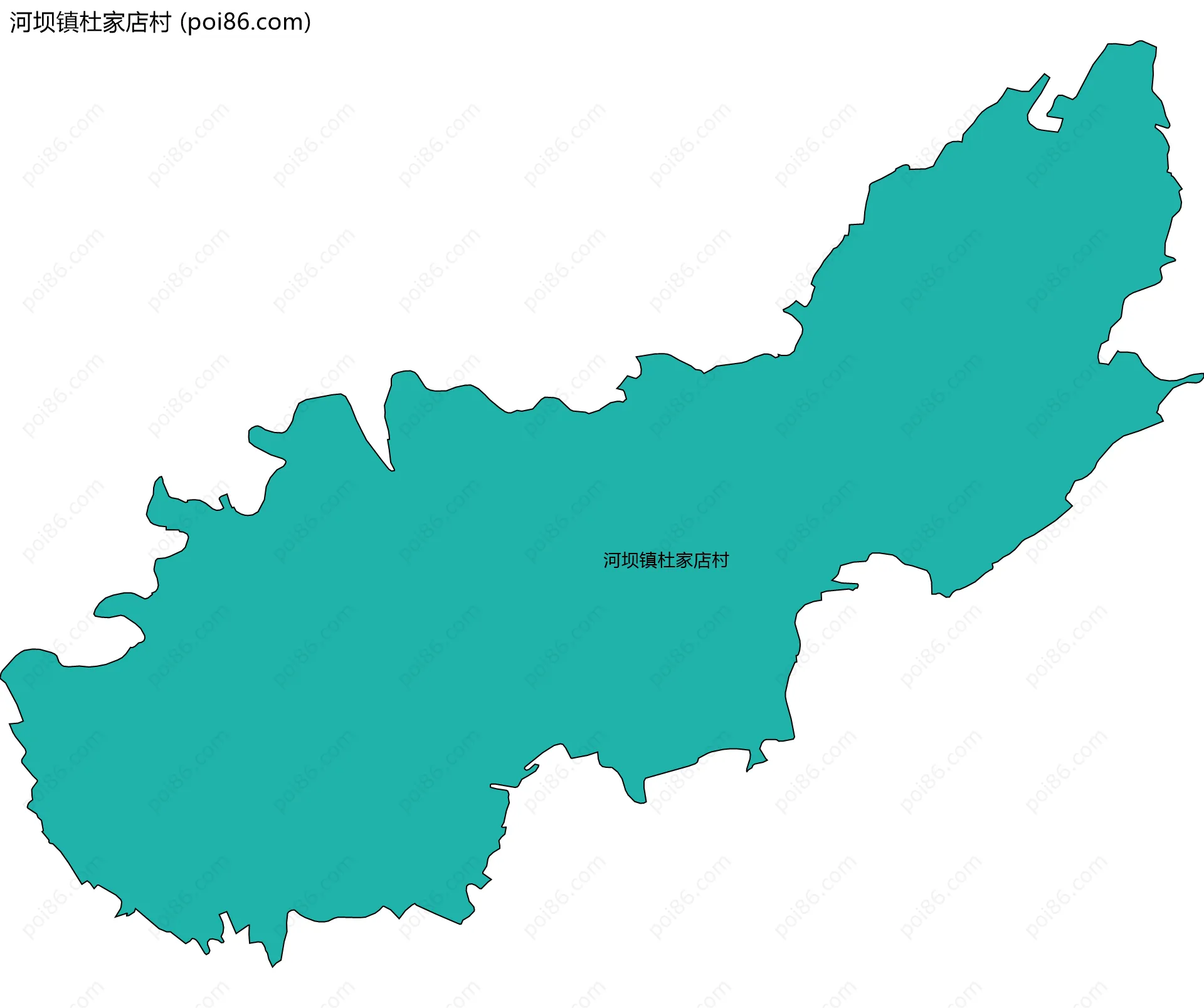 河坝镇杜家店村边界地图