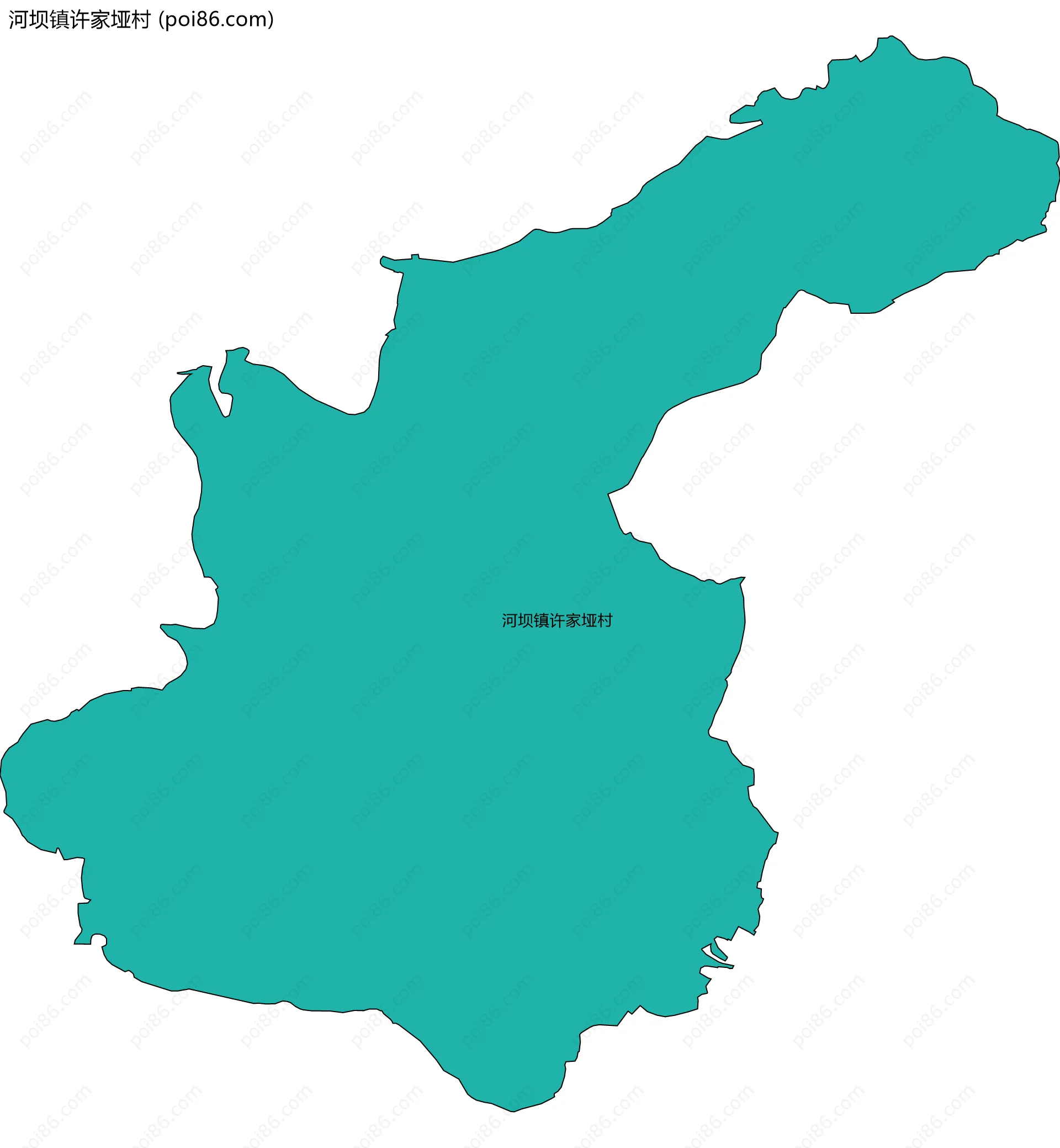 河坝镇许家垭村边界地图