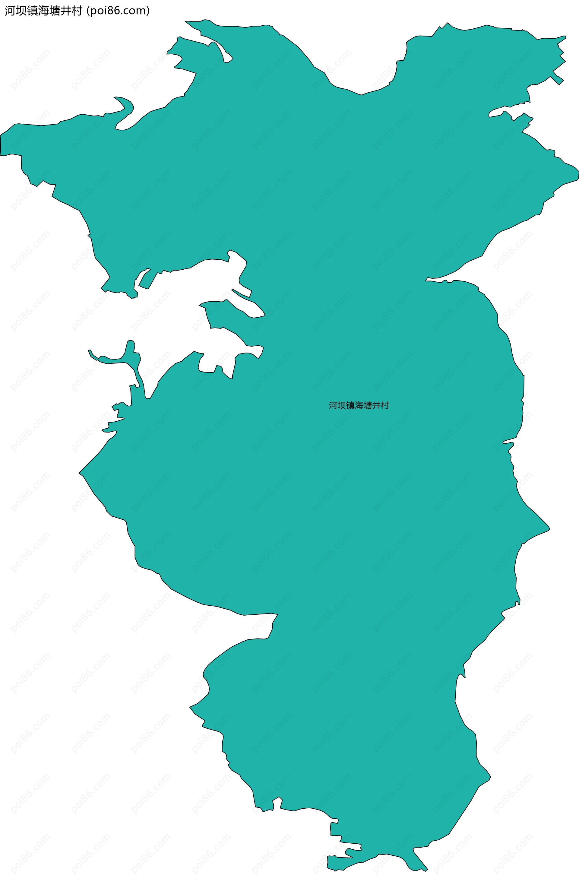 河坝镇海塘井村边界地图