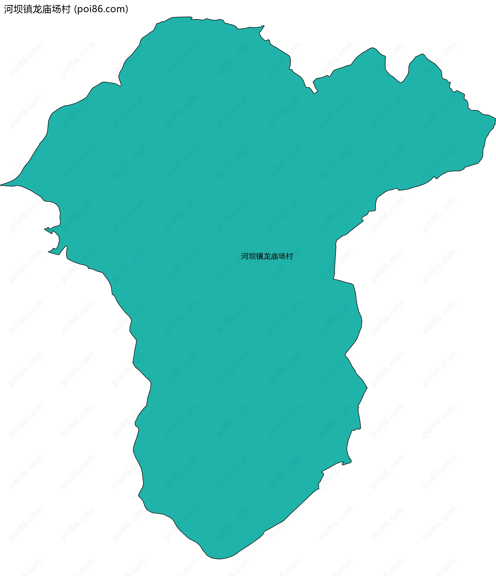 河坝镇龙庙场村边界地图