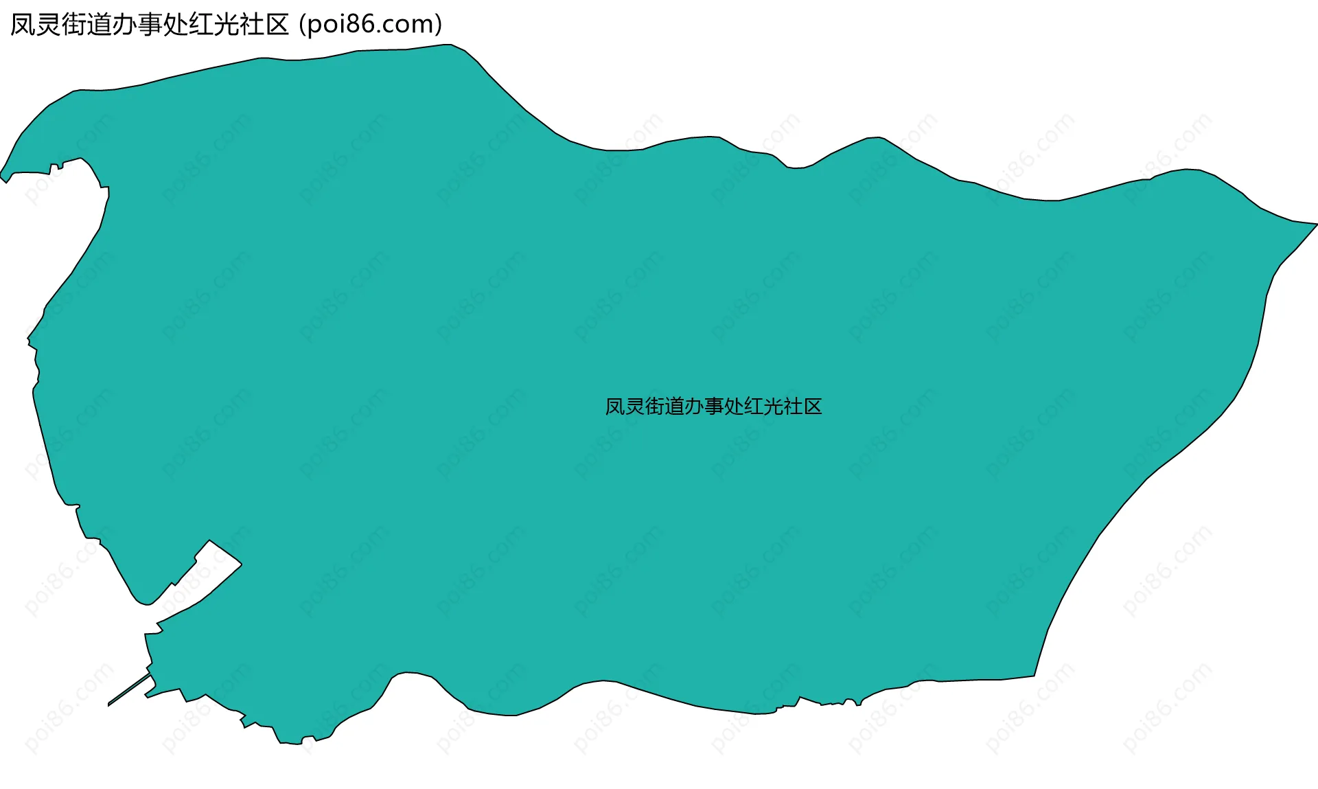 凤灵街道办事处红光社区边界地图