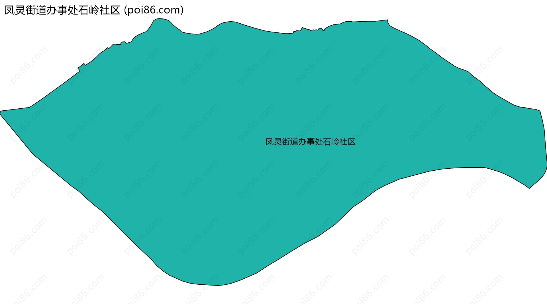 凤灵街道办事处石岭社区边界地图