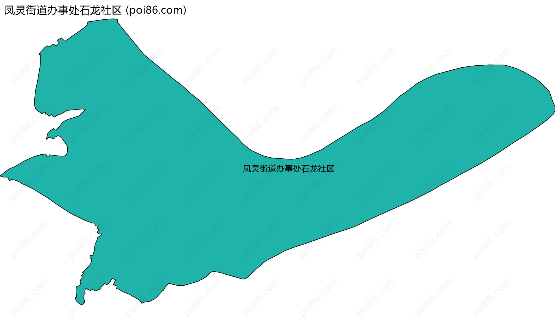 凤灵街道办事处石龙社区边界地图