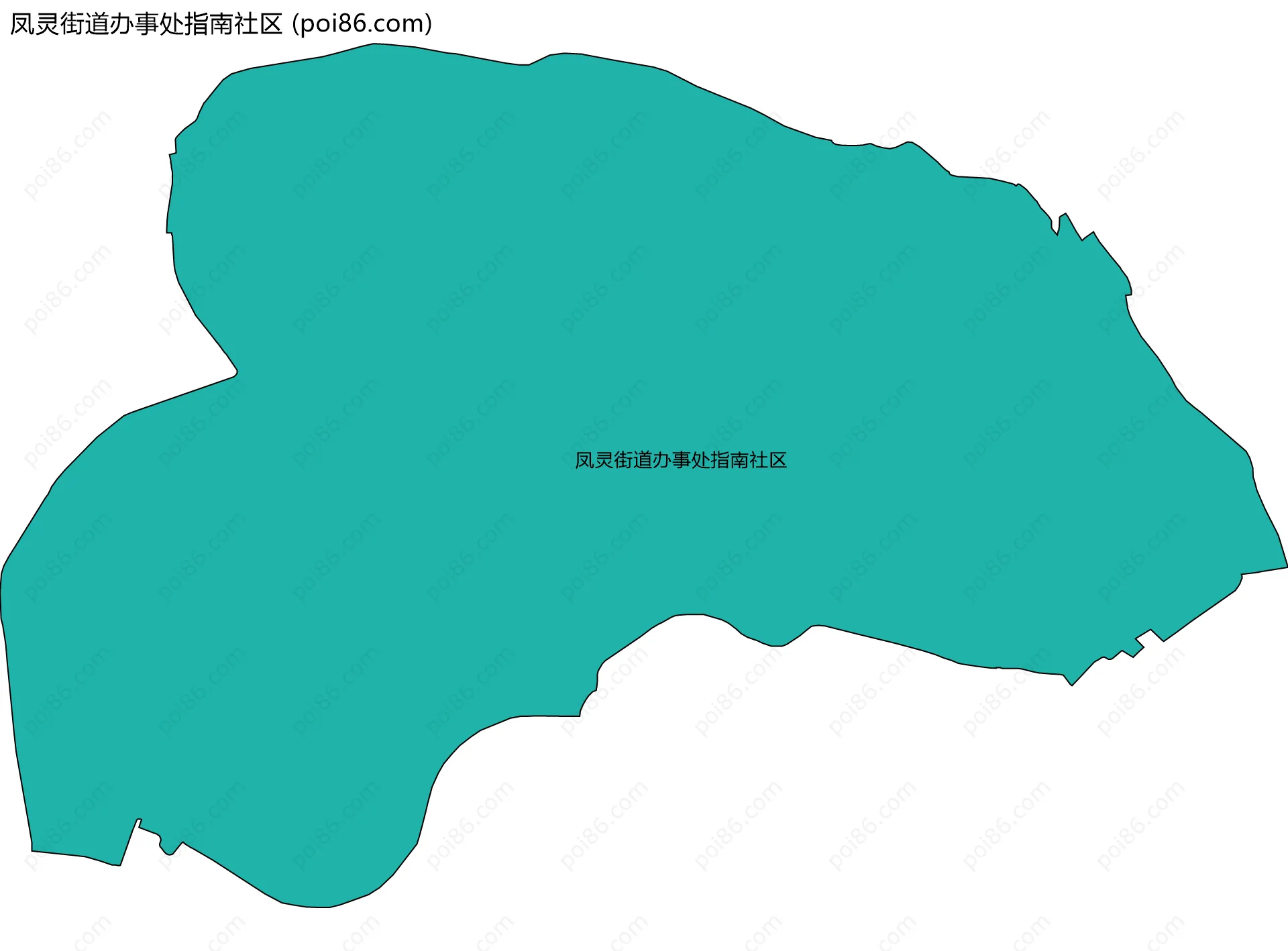 凤灵街道办事处指南社区边界地图