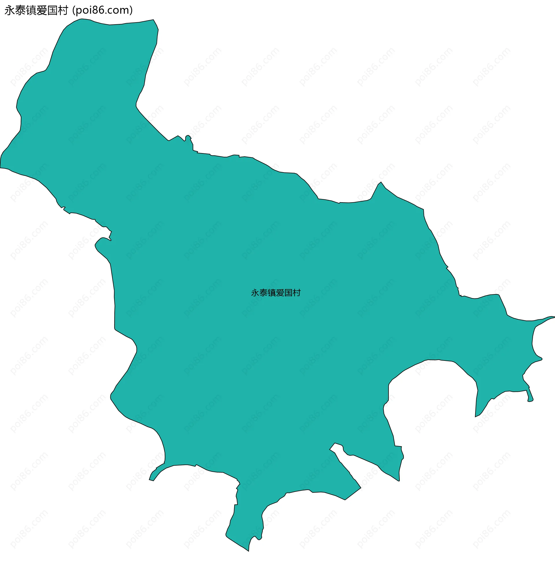 永泰镇爱国村边界地图