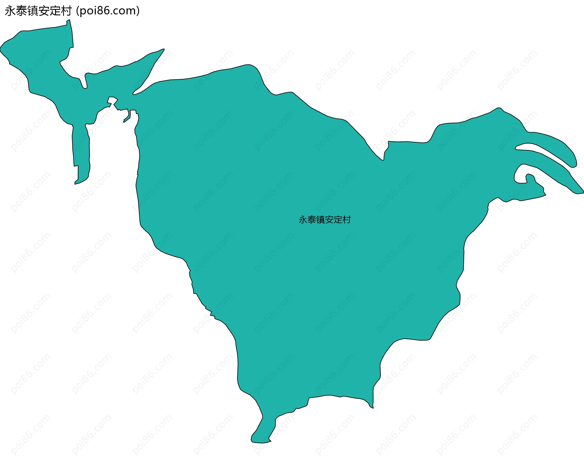 永泰镇安定村边界地图