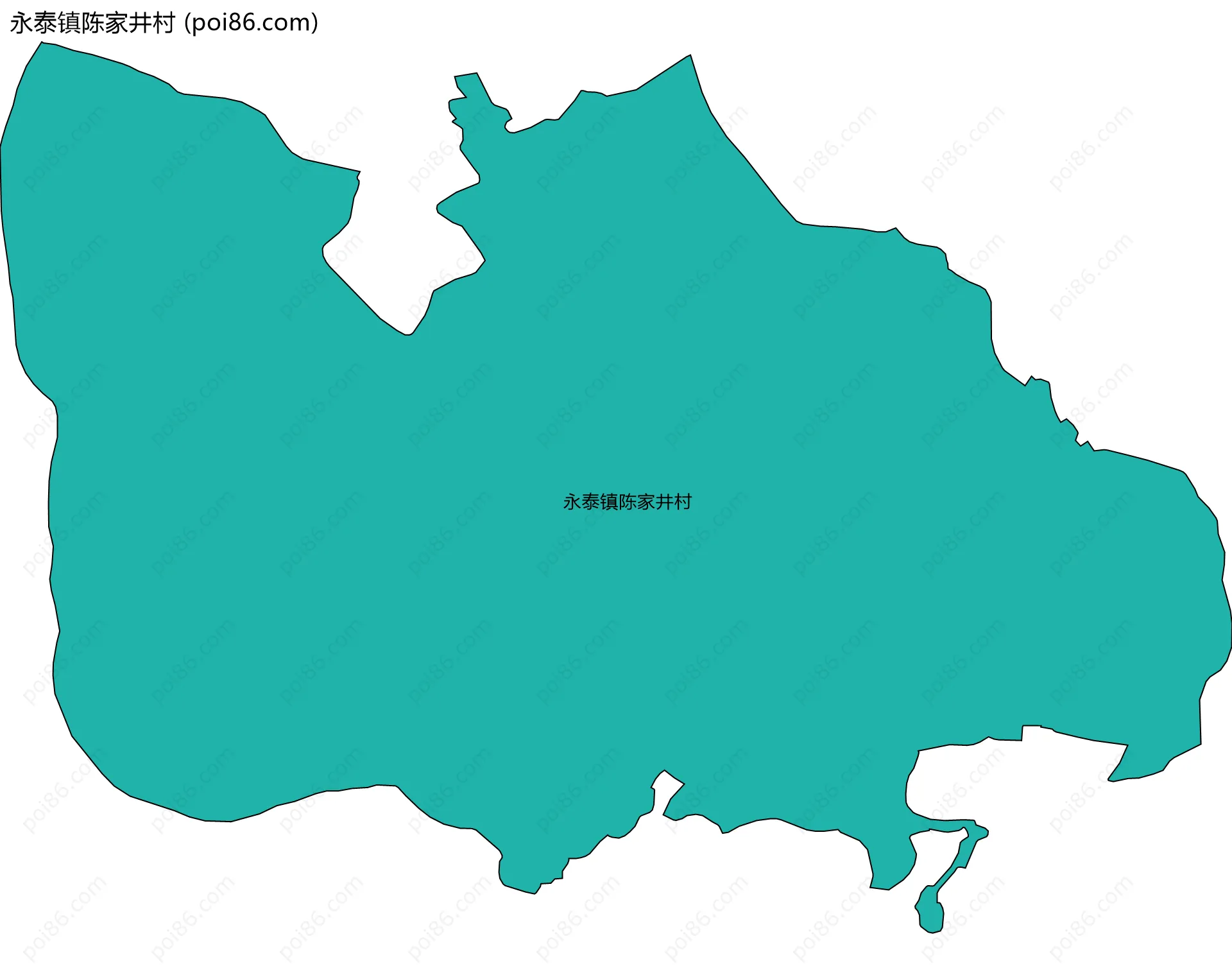 永泰镇陈家井村边界地图