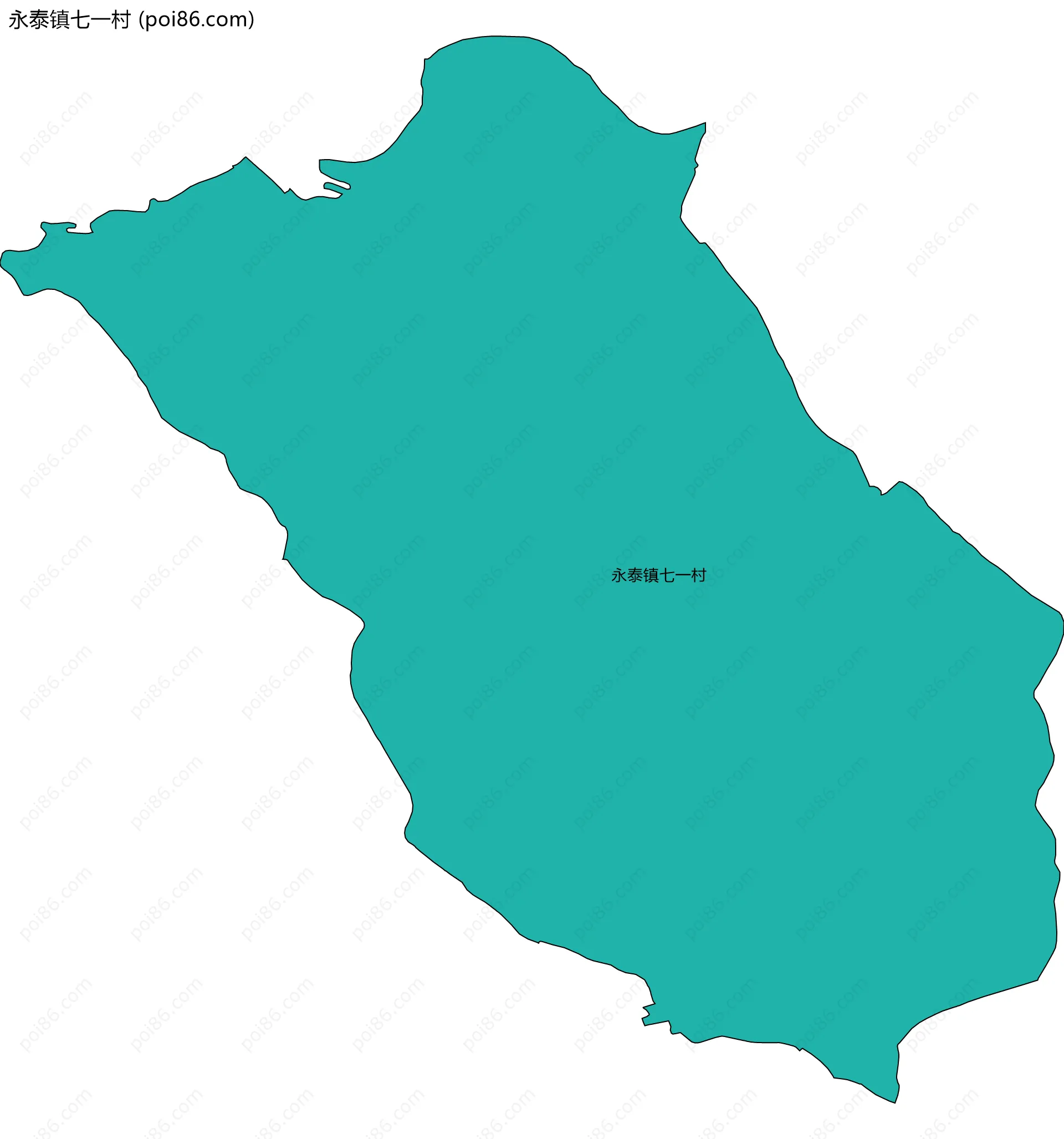 永泰镇七一村边界地图