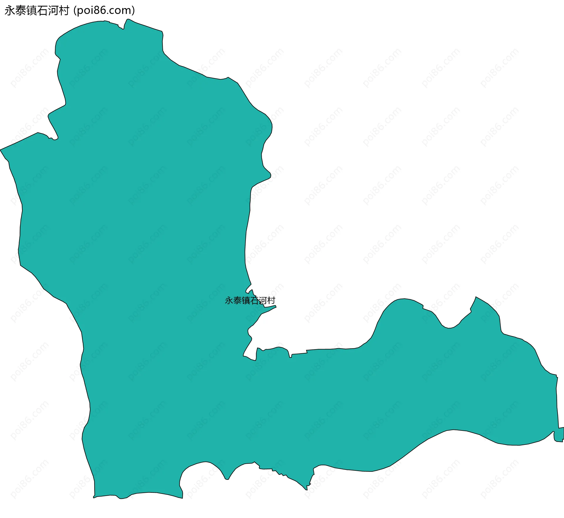 永泰镇石河村边界地图