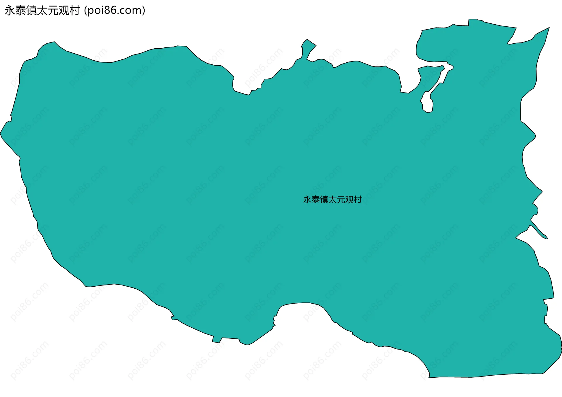 永泰镇太元观村边界地图