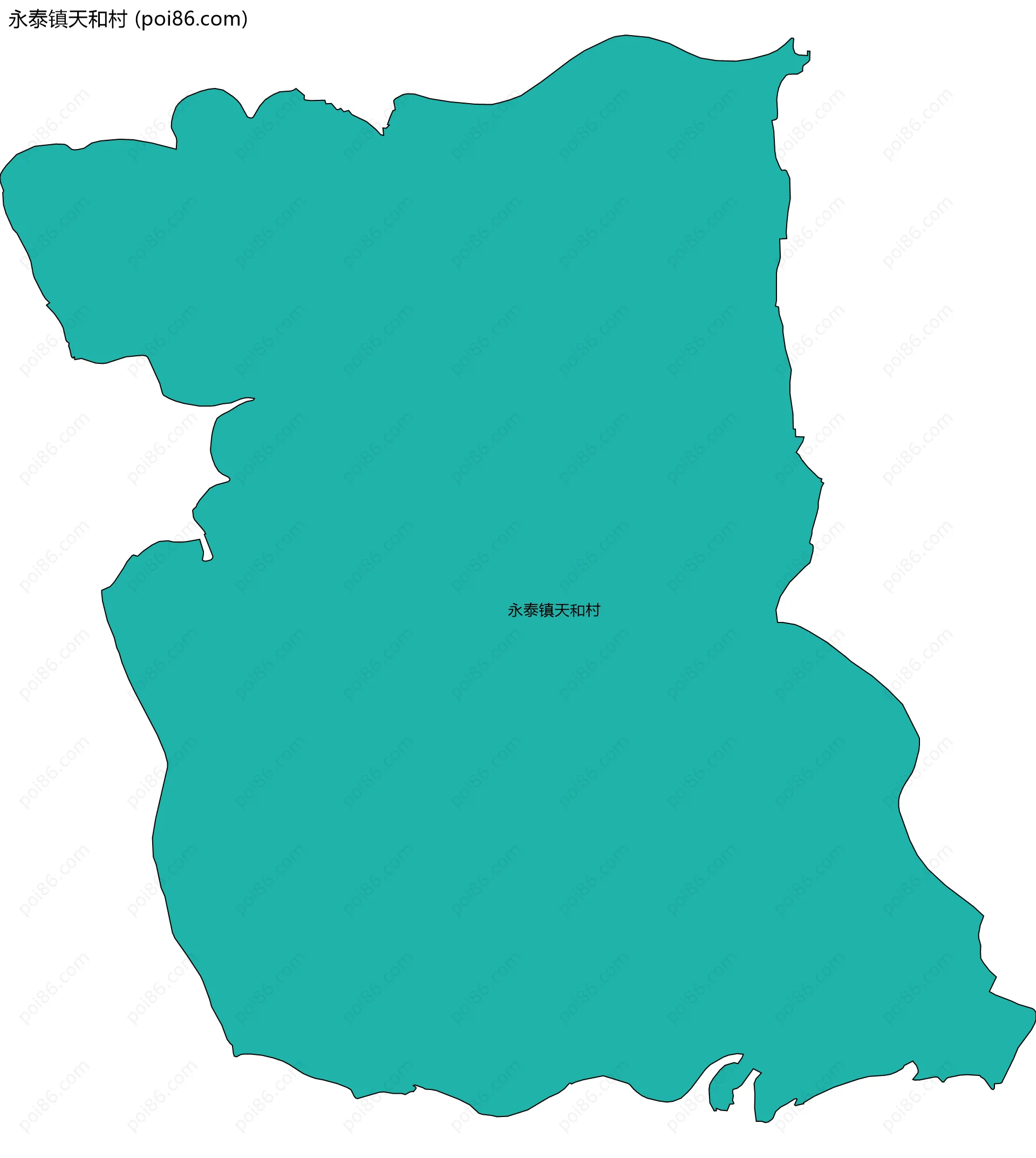 永泰镇天和村边界地图