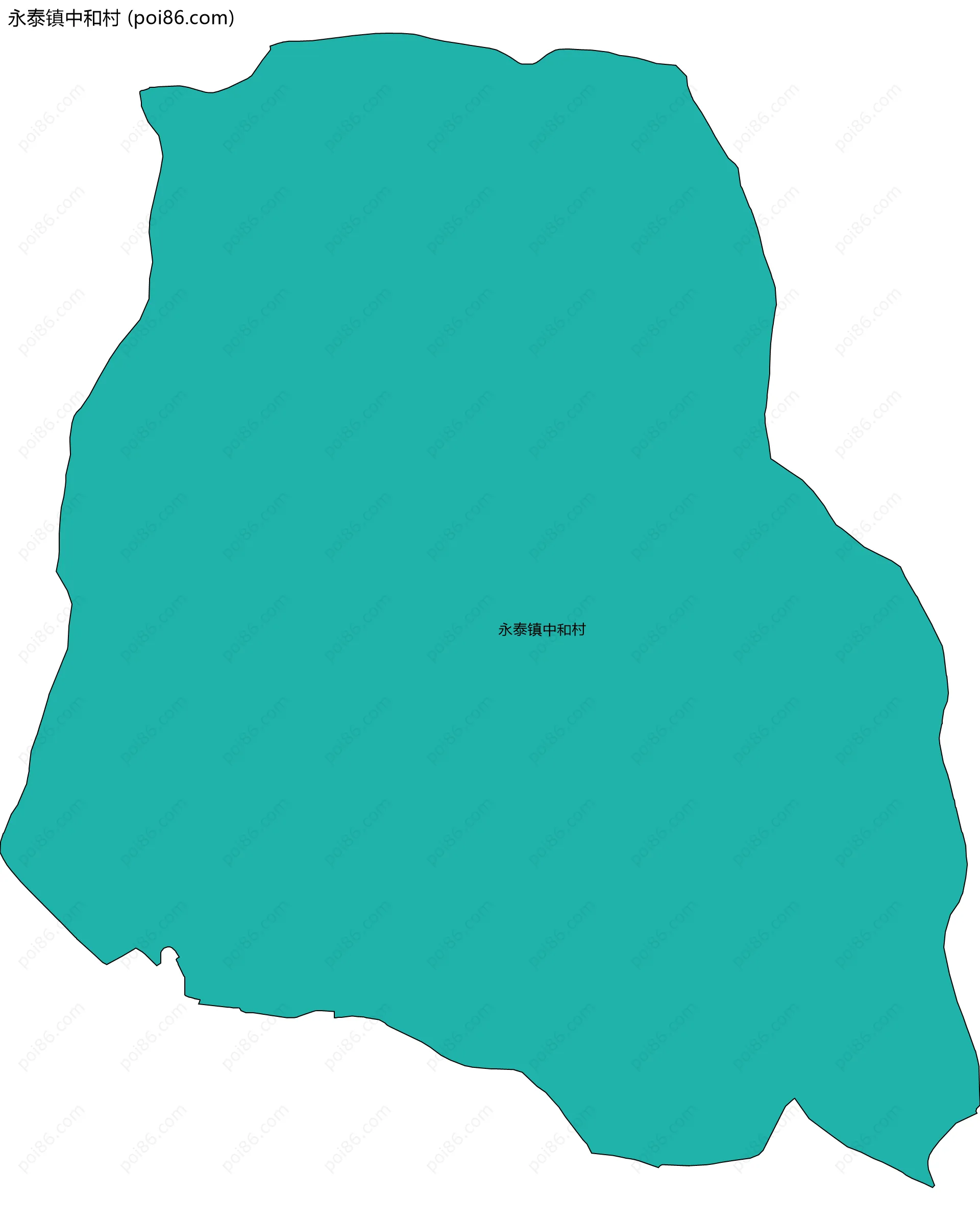 永泰镇中和村边界地图