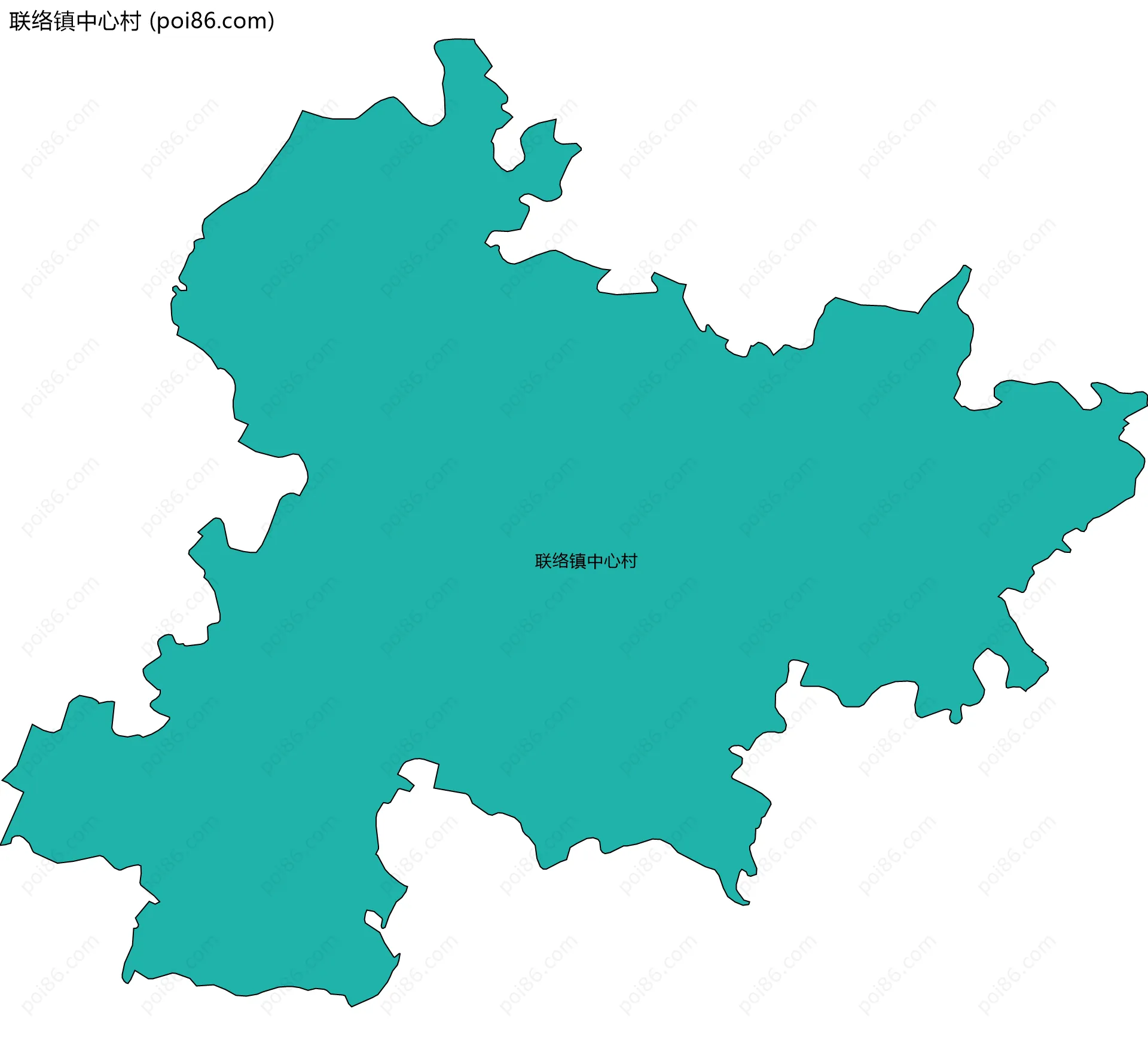 联络镇中心村边界地图