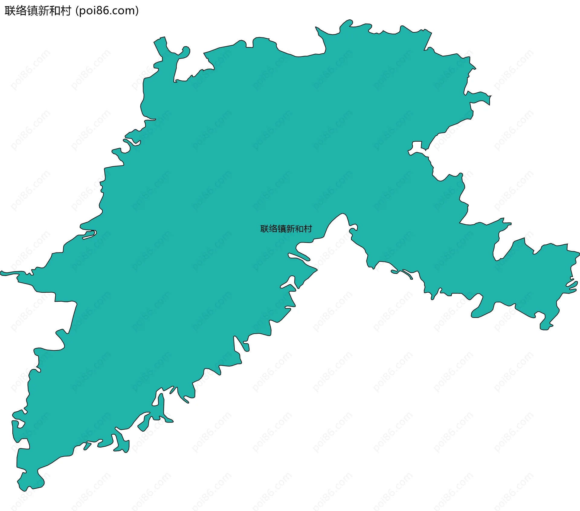联络镇新和村边界地图