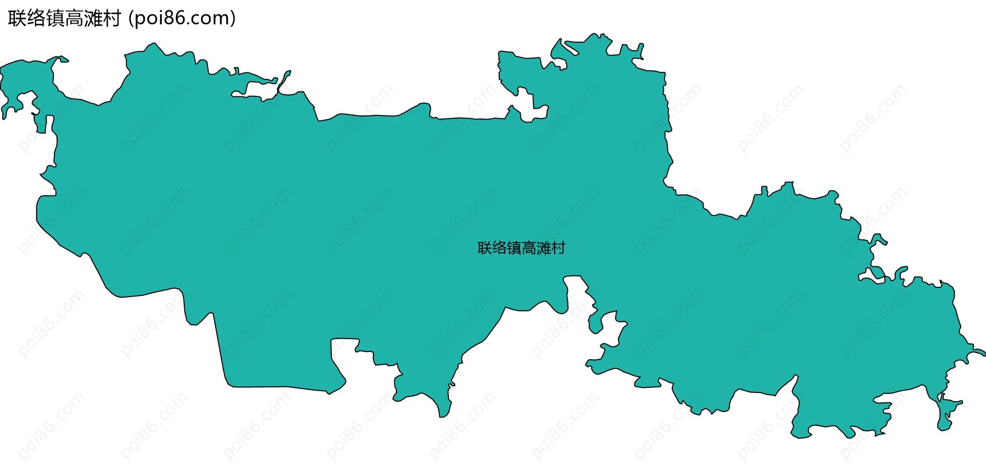 联络镇高滩村边界地图