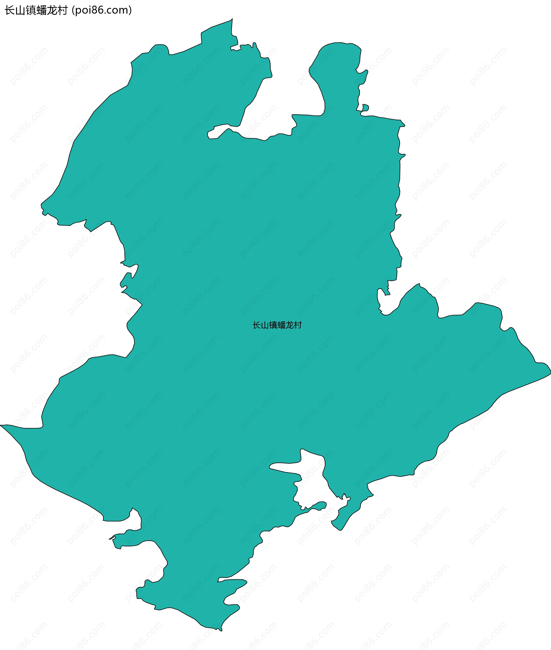 长山镇蟠龙村边界地图